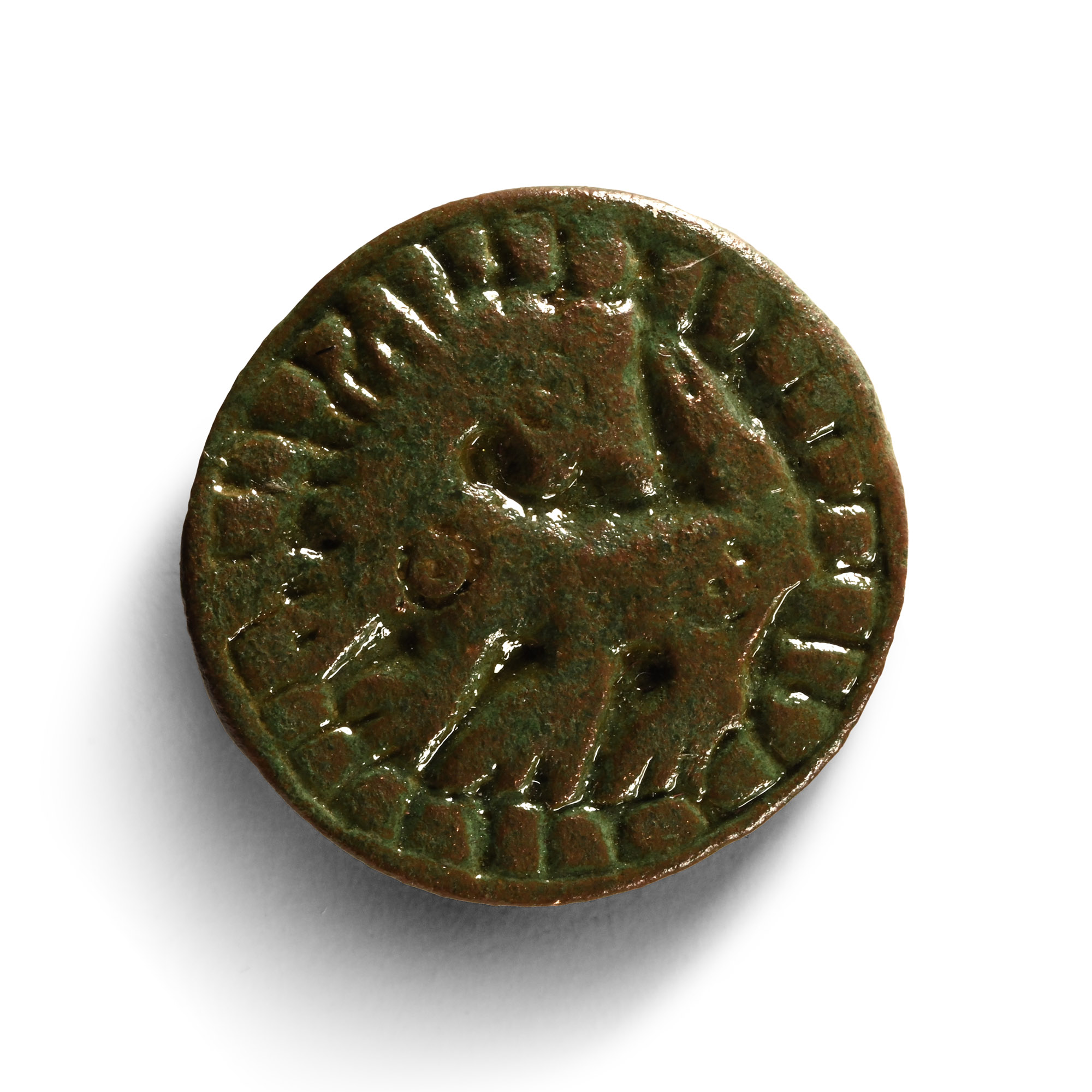 Anglo-Scandinavian Viking Bronze Beast Facing Back Brooch