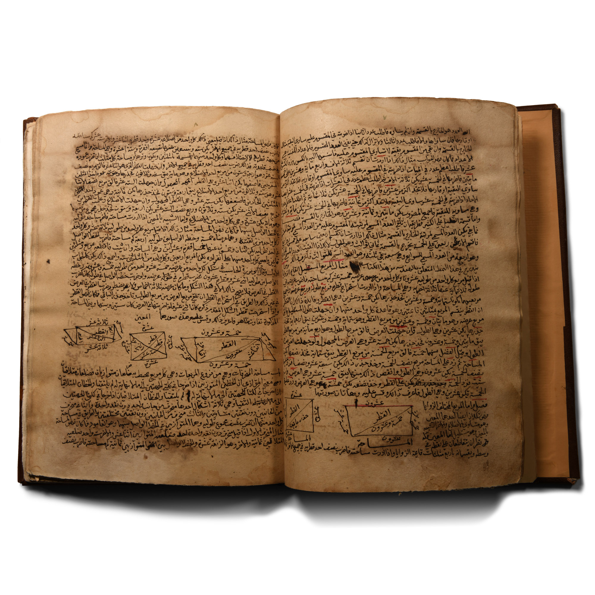 Islamic Leather-Bound Manuscript, Two Books on Mathematics