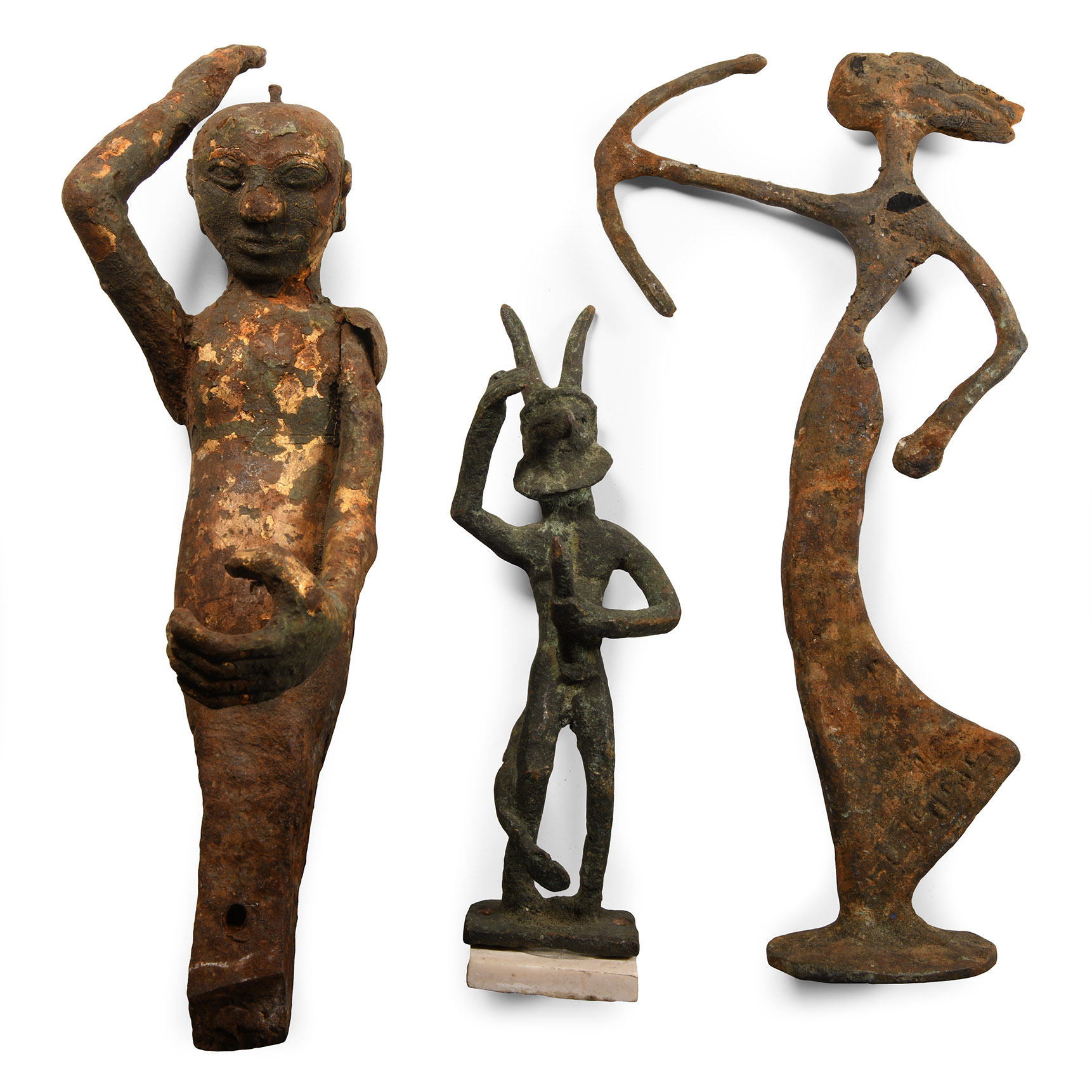 Bronze and Iron Statue Group