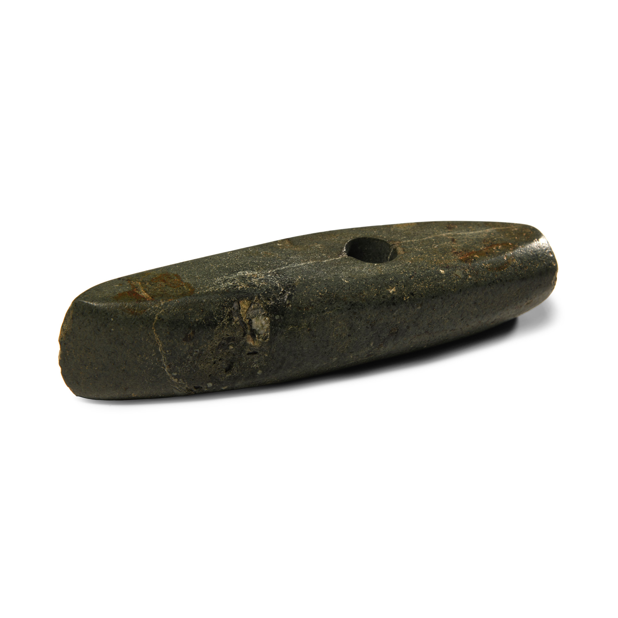 Stone Age Drilled Green Stone Axe from Lake Constance