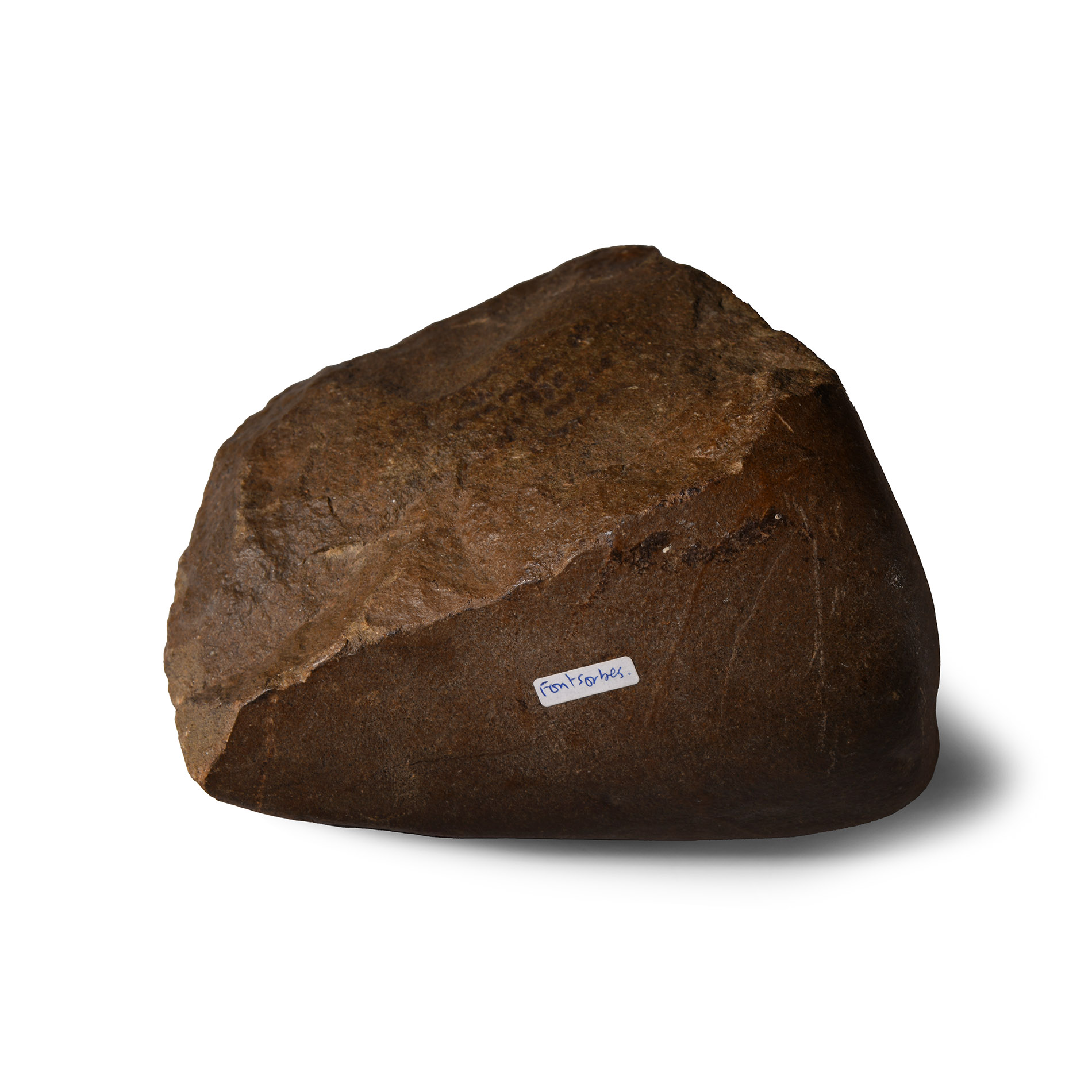 Very Large Stone Age Quartzite Pebble Chopper from Fontsorbes