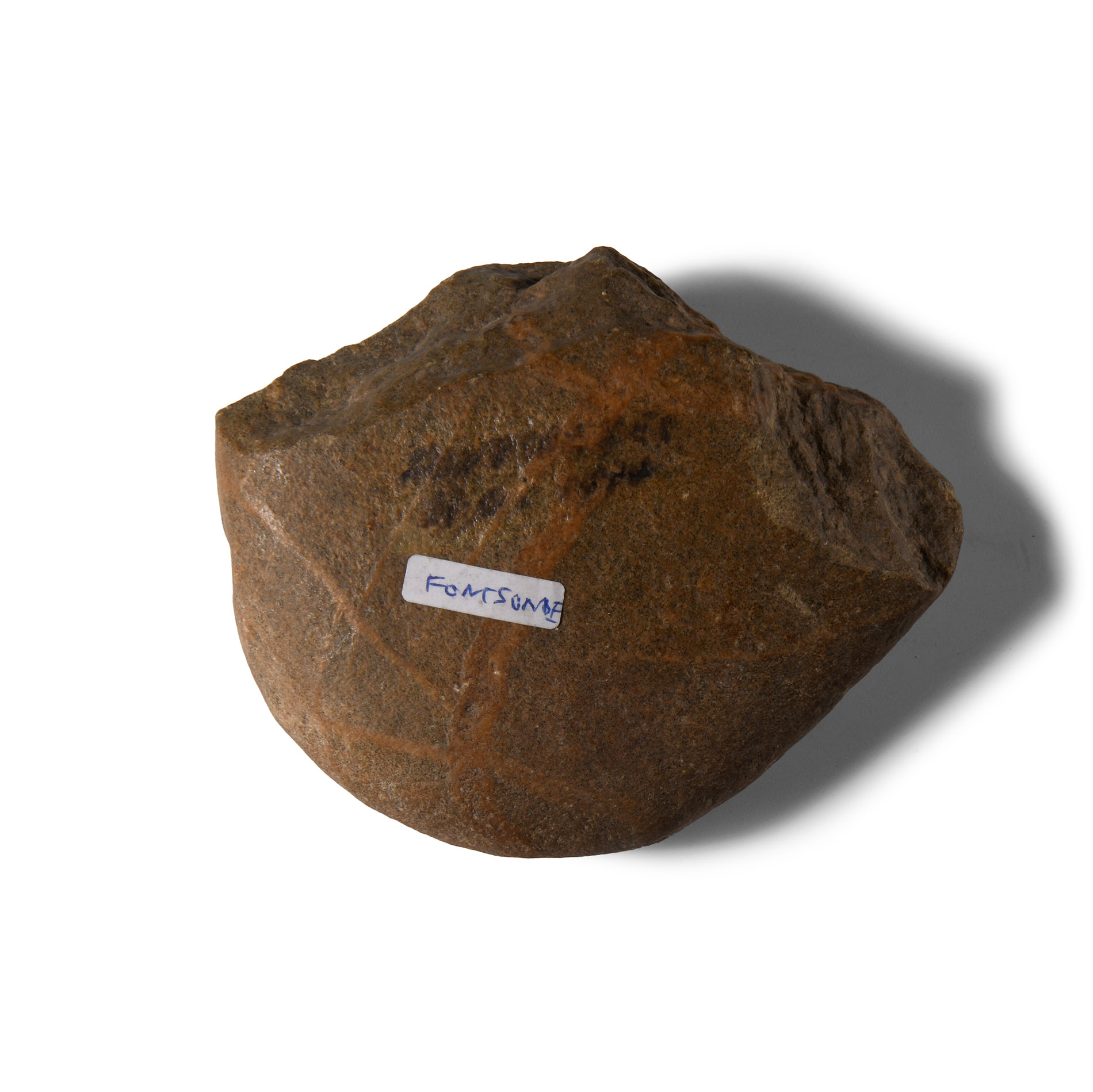 Very Large Stone Age Quartzite Pebble Chopper from Fontsorbes