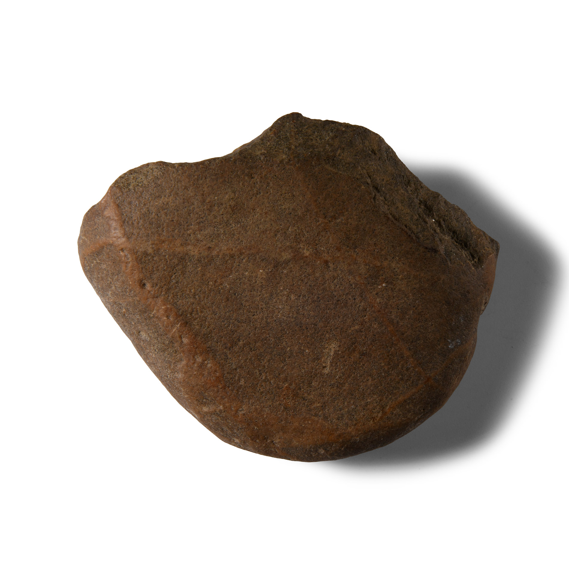 Very Large Stone Age Quartzite Pebble Chopper from Fontsorbes