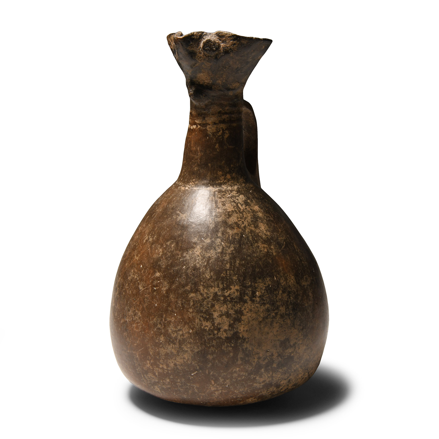 Luristan Terracotta Vessel with Bird Face