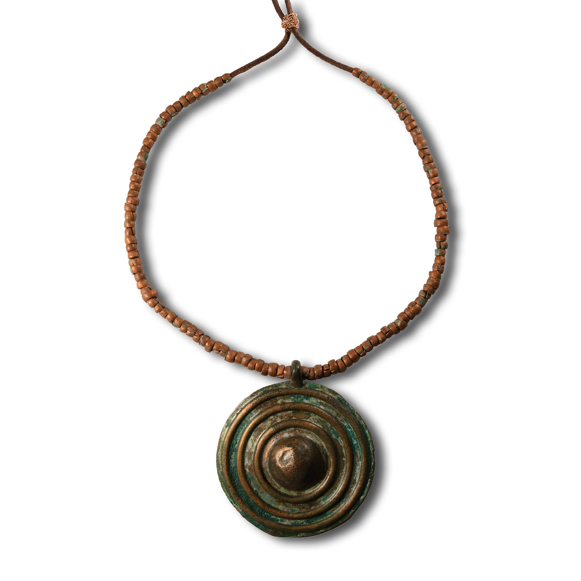 Luristan Copper Bead Necklace with Pendant