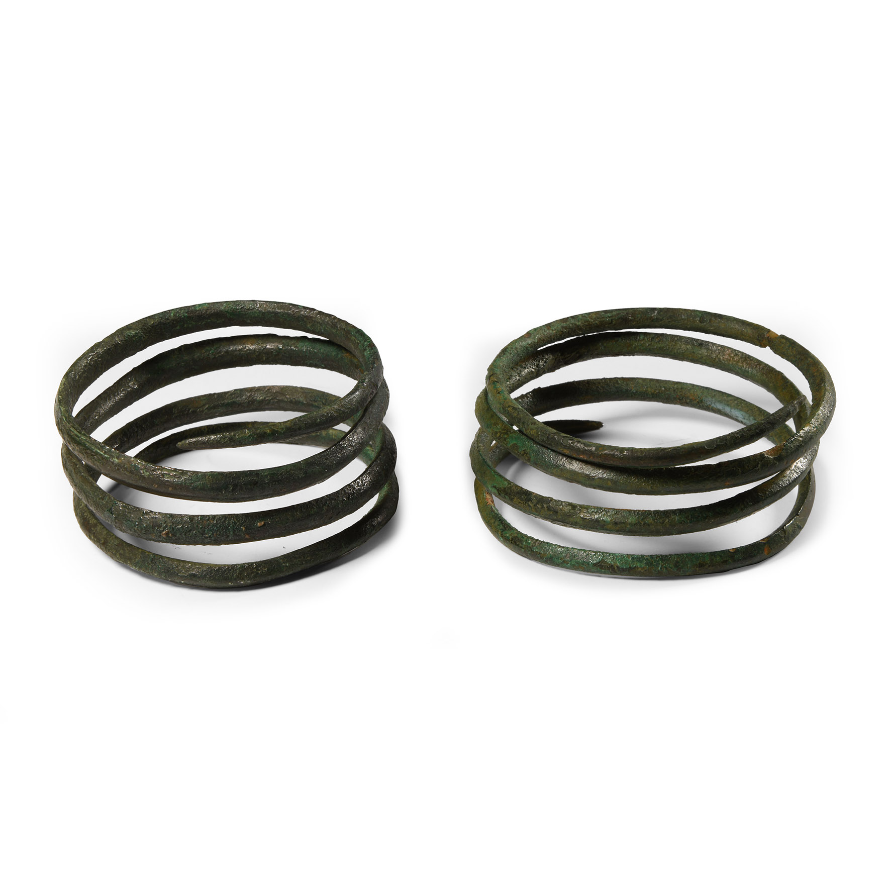 Bronze Age Coiled Bracelet Pair
