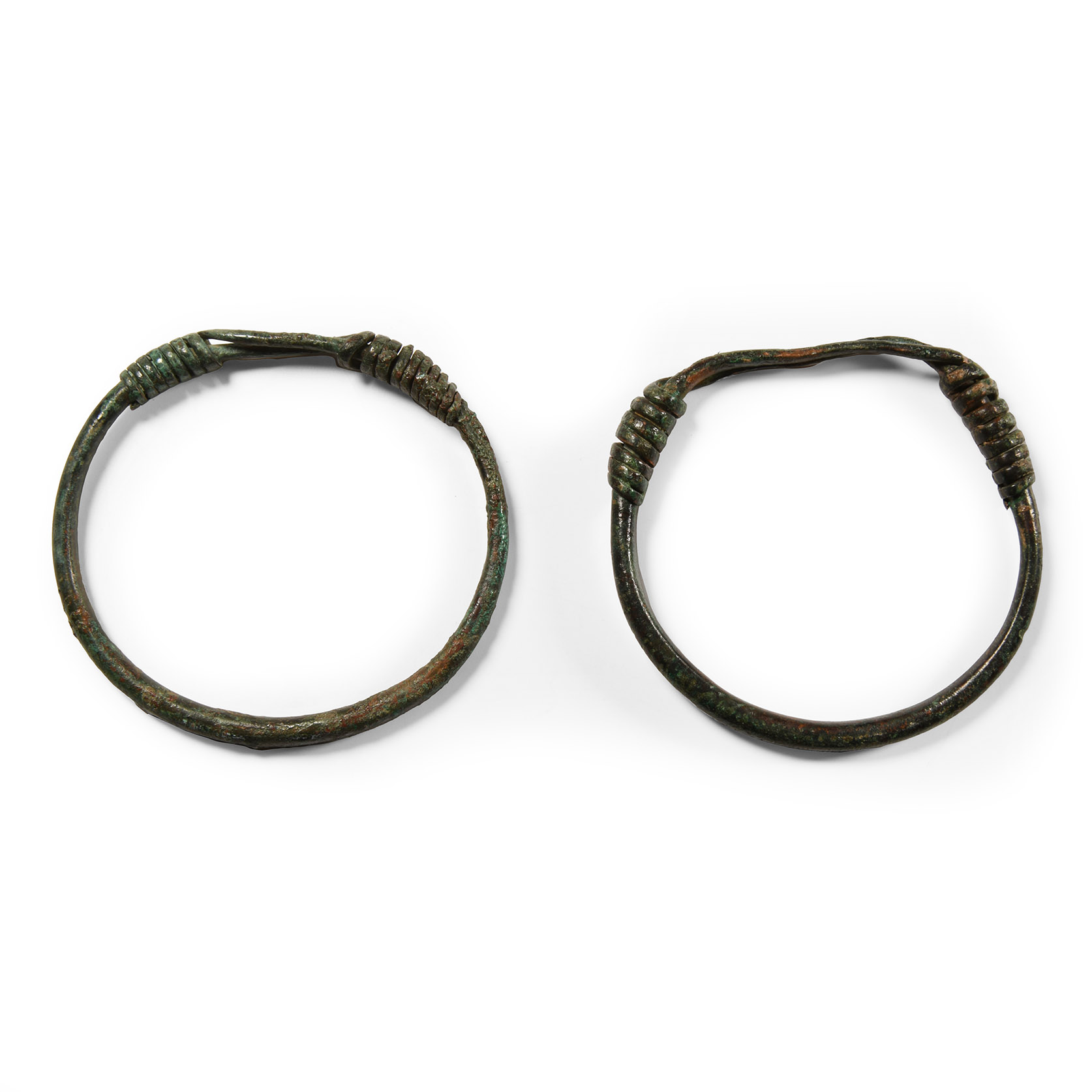 Roman Bronze Expanding Bracelet Pair