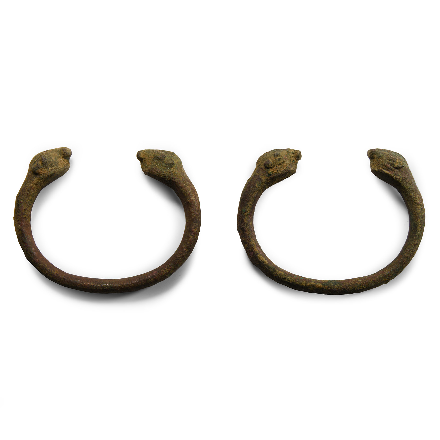 Urartu Bronze Bracelet Pair with Beast Heads