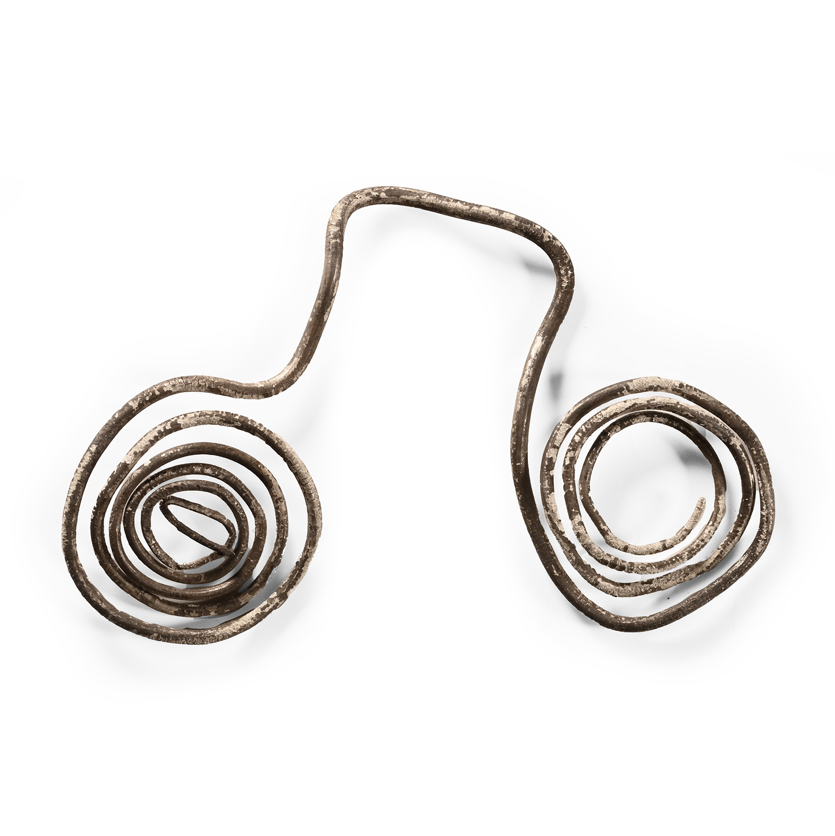 Bronze Age Silver Coiled Pendant