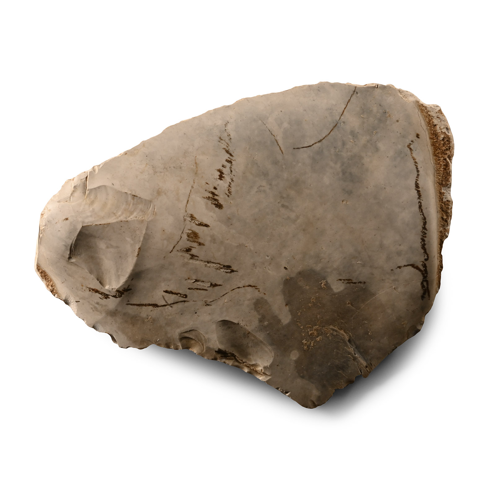 Stone Age 'Wanel' Retouched Flint Scraper-Knife