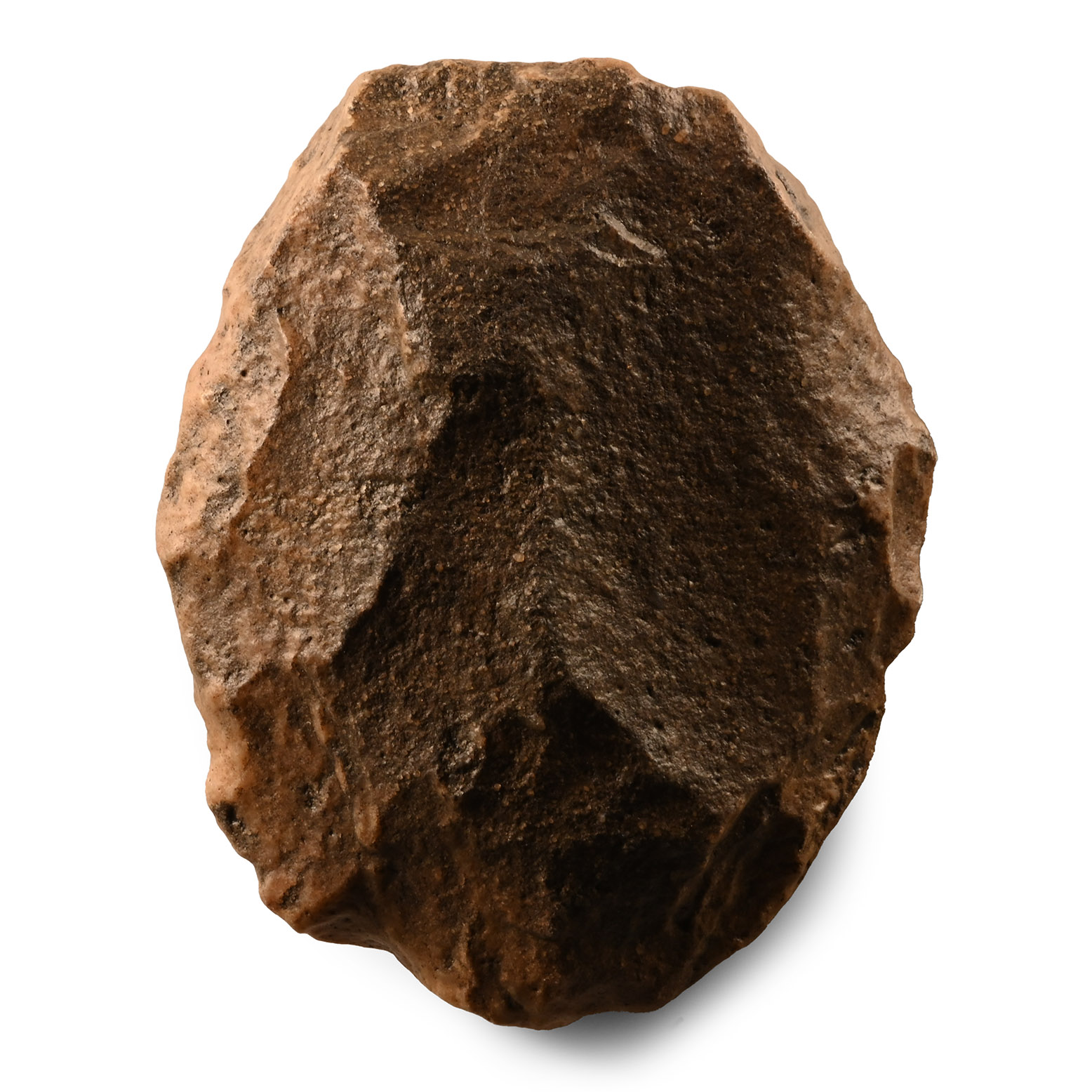 Stone Age Acheulean 'Homo Erectus' Red Quartzite Cleaver-Handaxe
