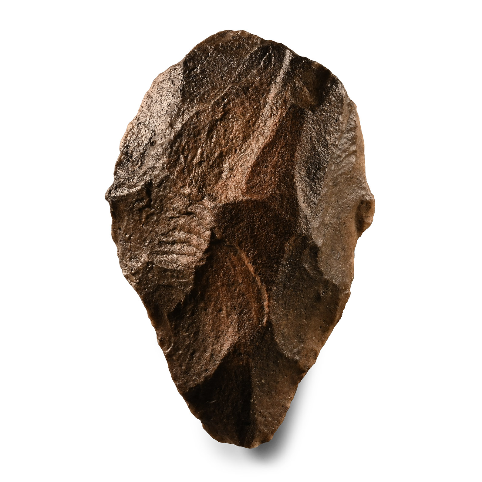 Stone Age Acheulean 'Homo Erectus' Red Quartzite Handaxe