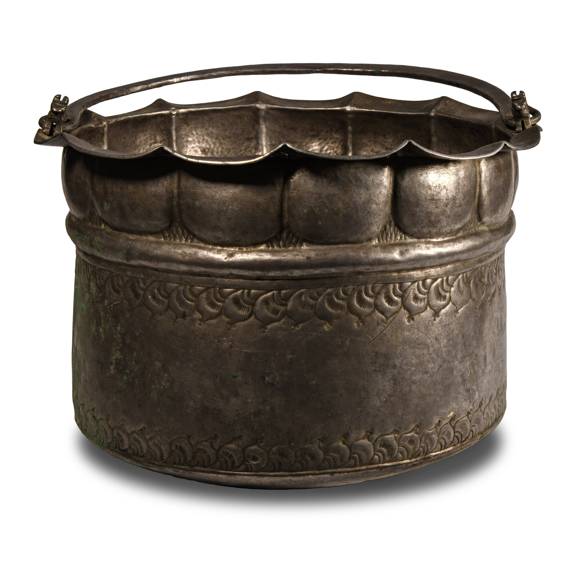 Large Viking Age Silver Bucket with Animal Figures