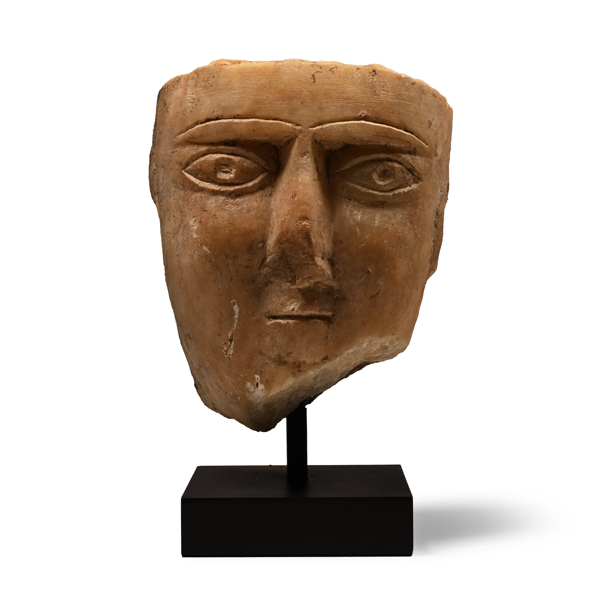 South Arabian Alabaster Head of a Woman