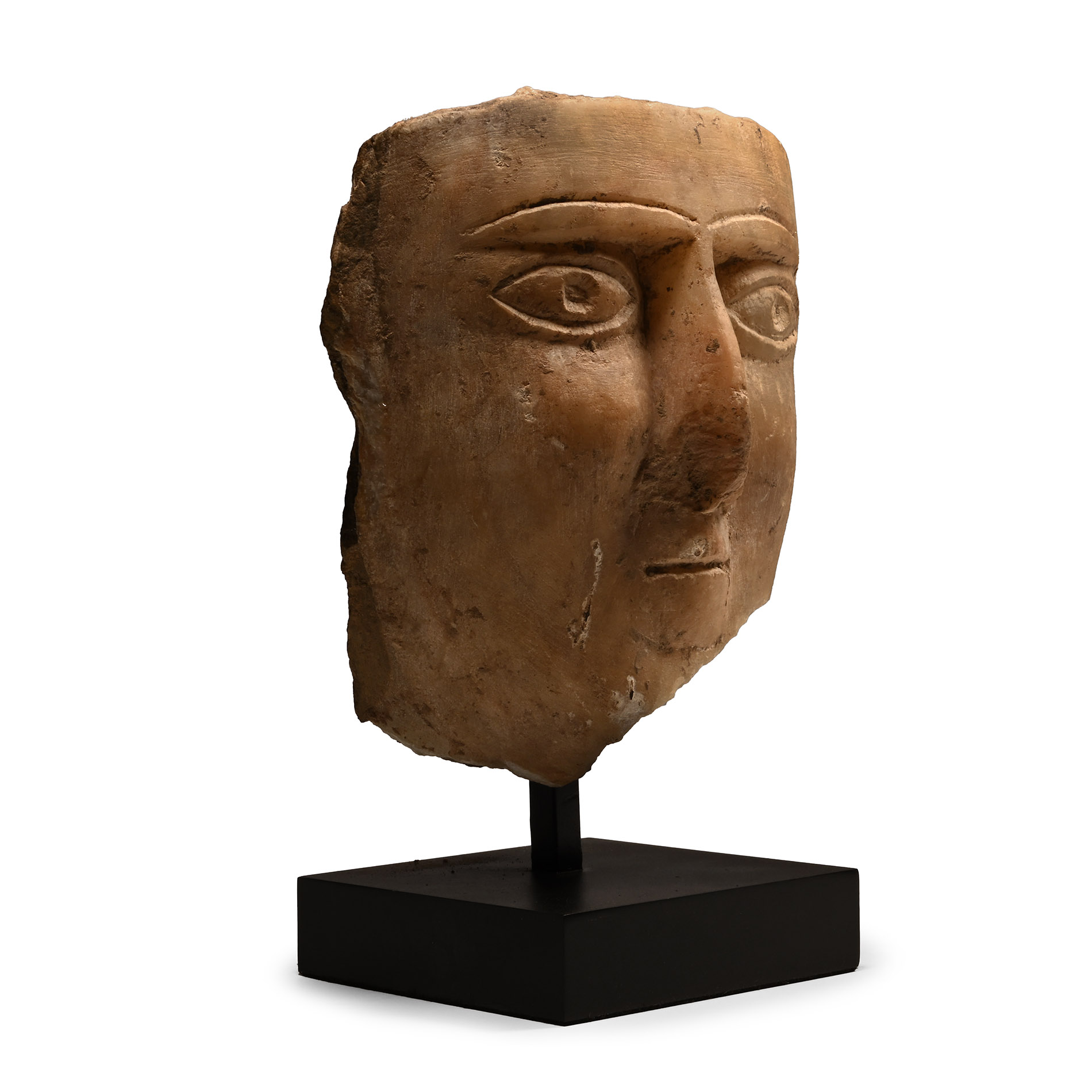 South Arabian Alabaster Head of a Woman