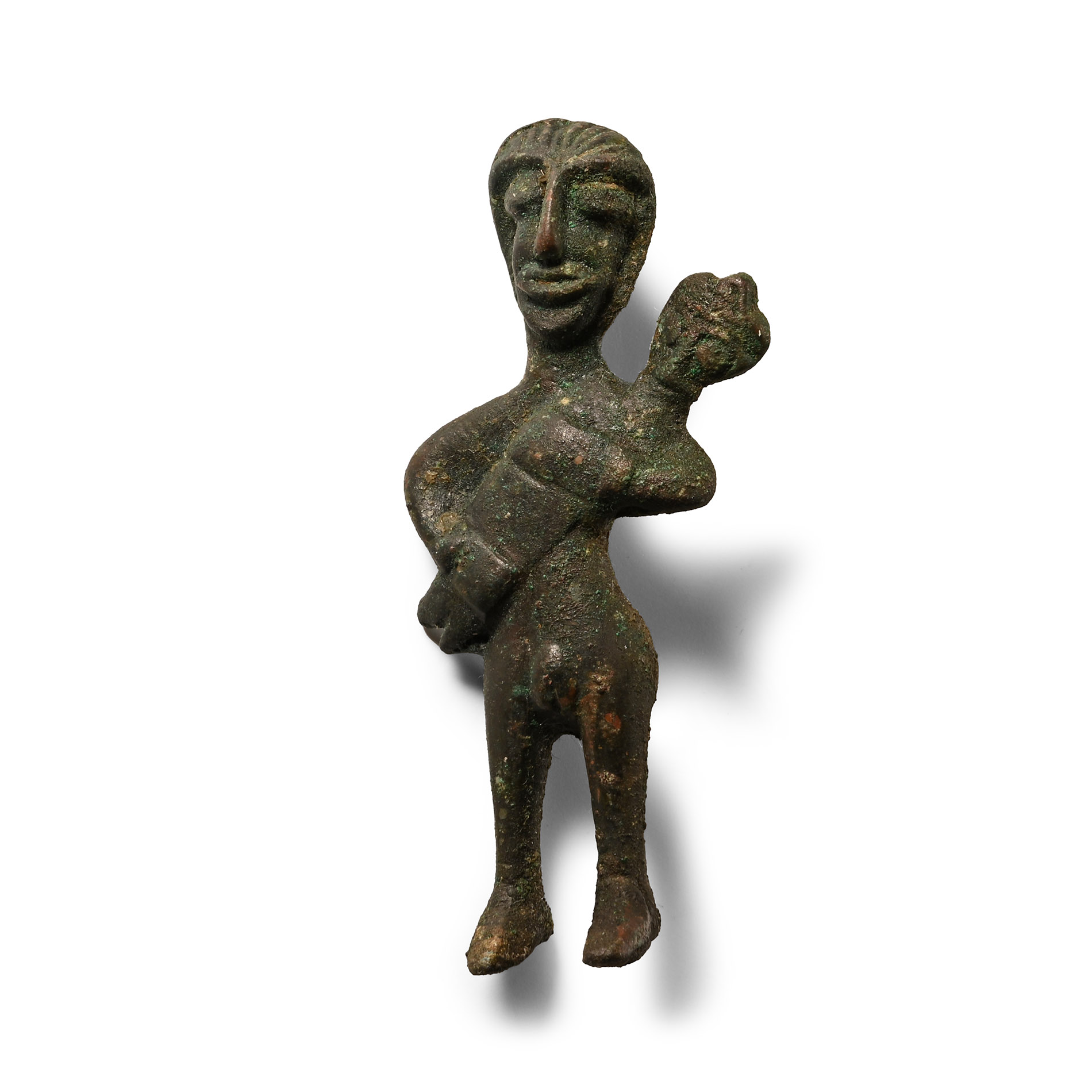 Amlash Bronze Mother and Child Amulet