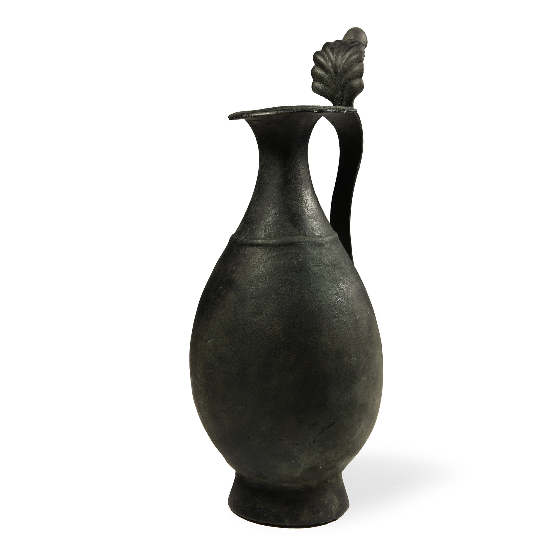 Large Roman Bronze Jug with Handle