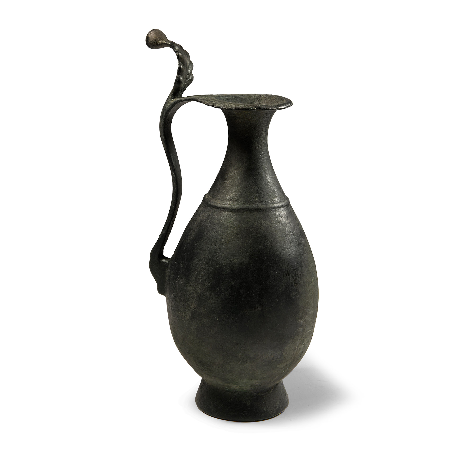 Large Roman Bronze Jug with Handle