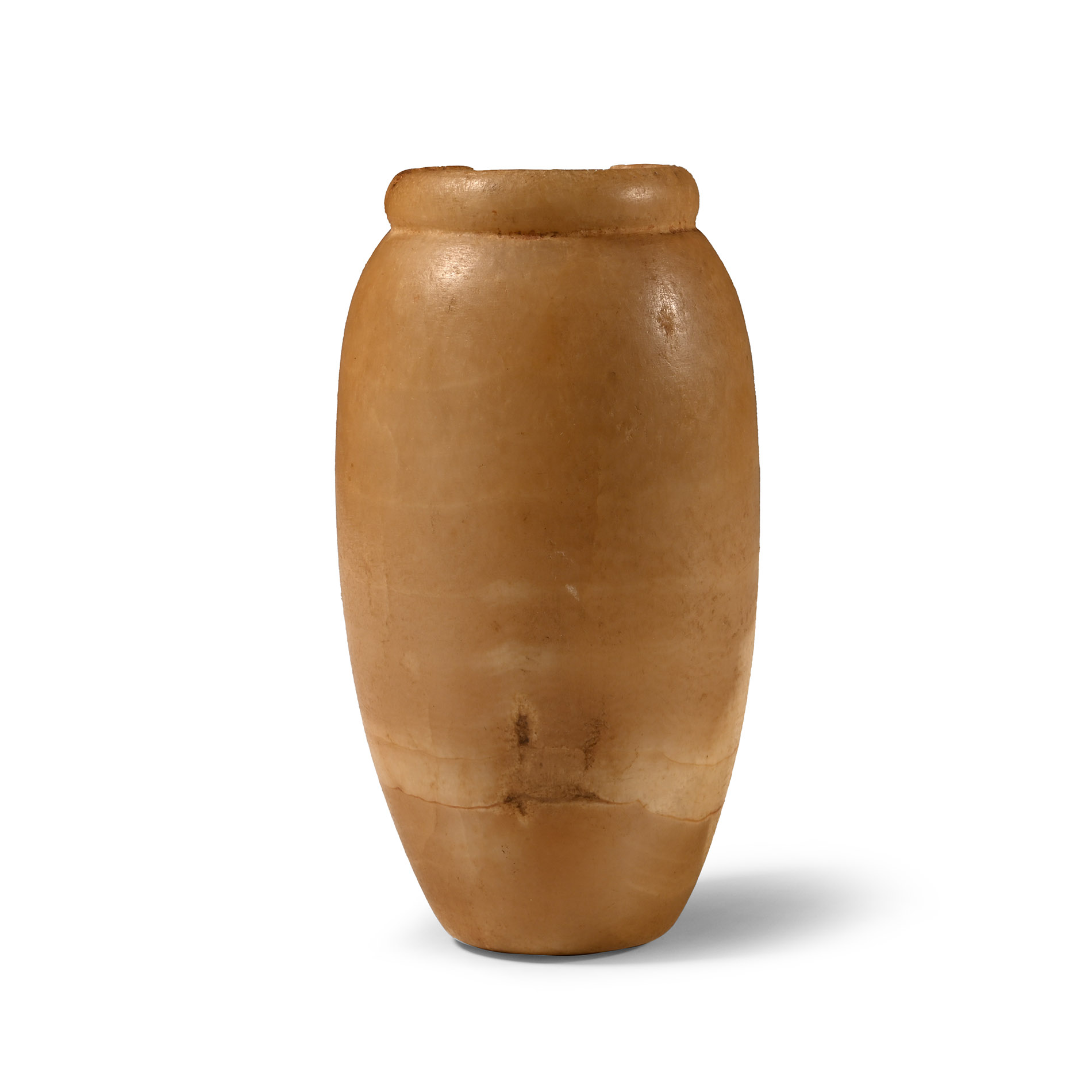 Egyptian Ovoid Alabaster Jar