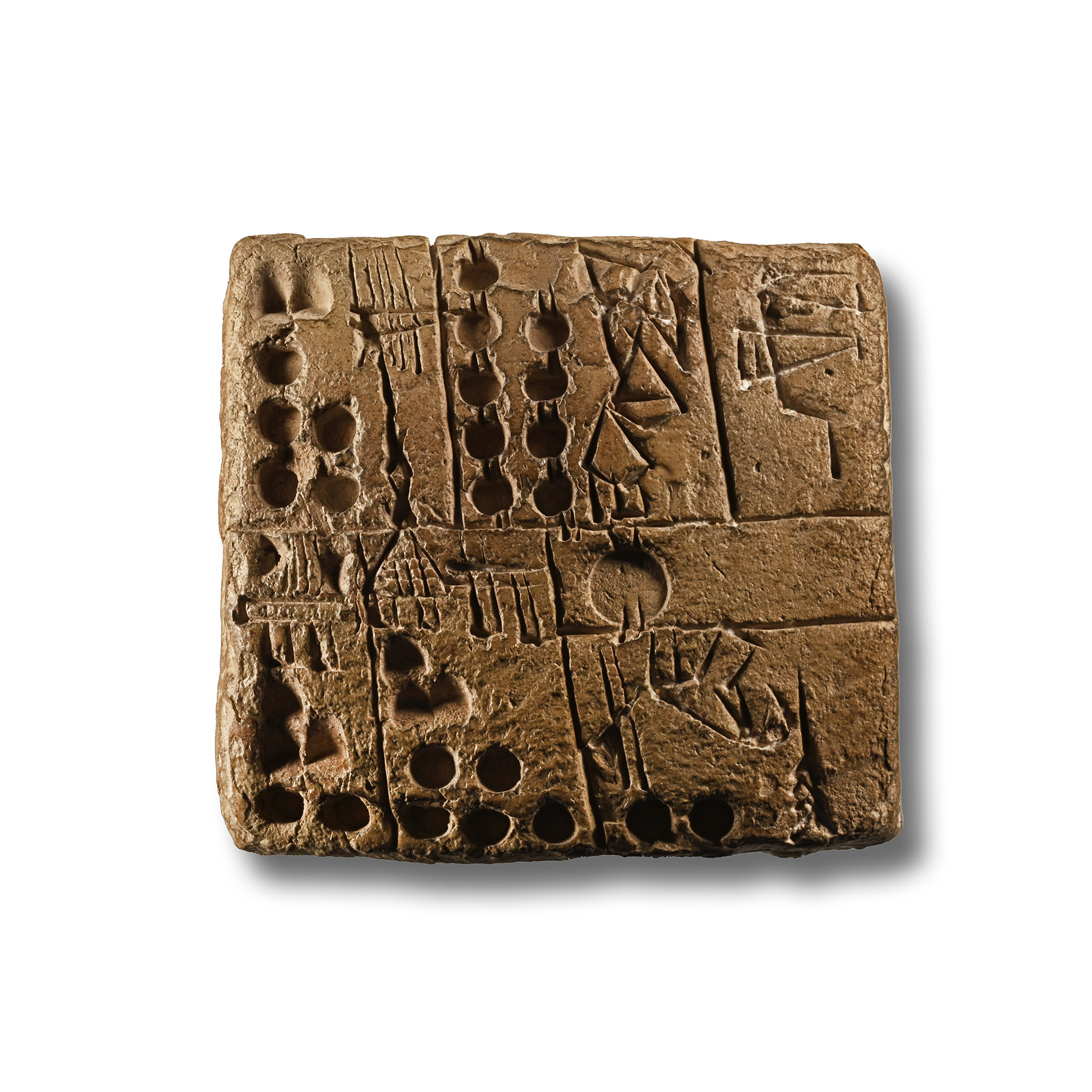 Large Proto-Sumerian Pictographic Tablet for Large Amounts of Grain