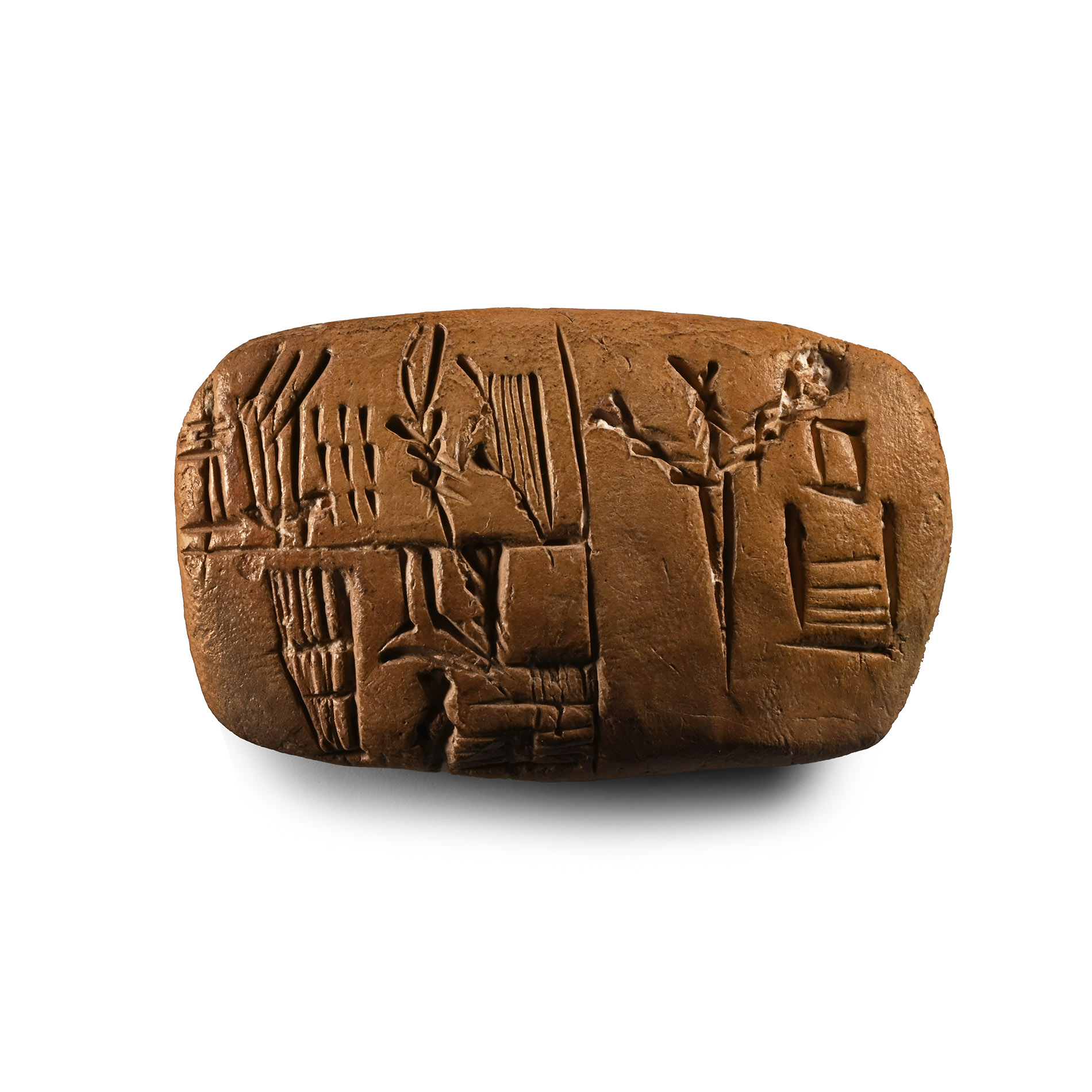 Proto-Sumerian Pictographic Tablet for Amounts of Barley