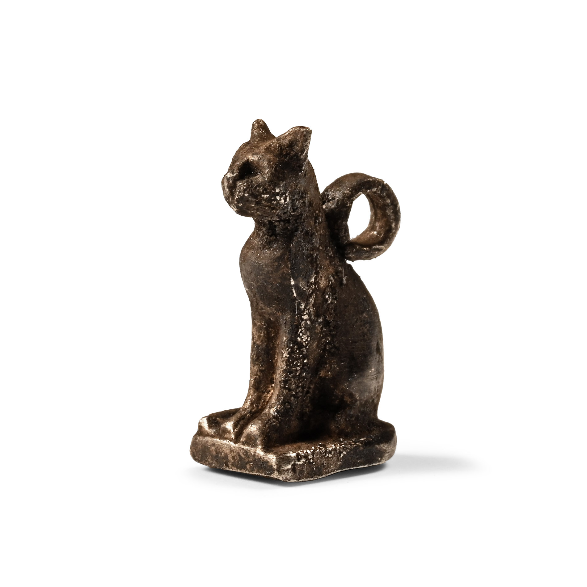 Egyptian Silver Cat Amulet