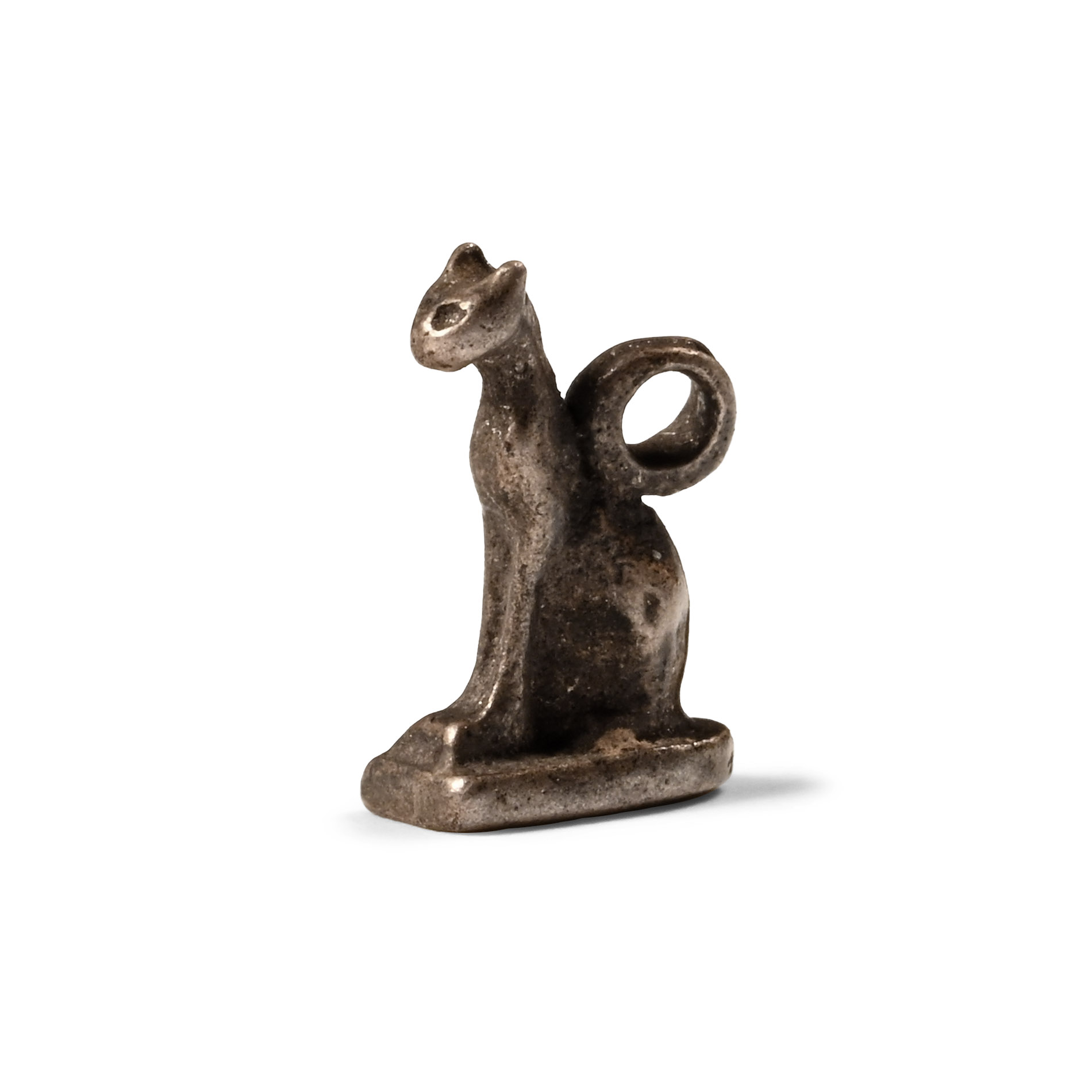 Egyptian Silver Cat Amulet
