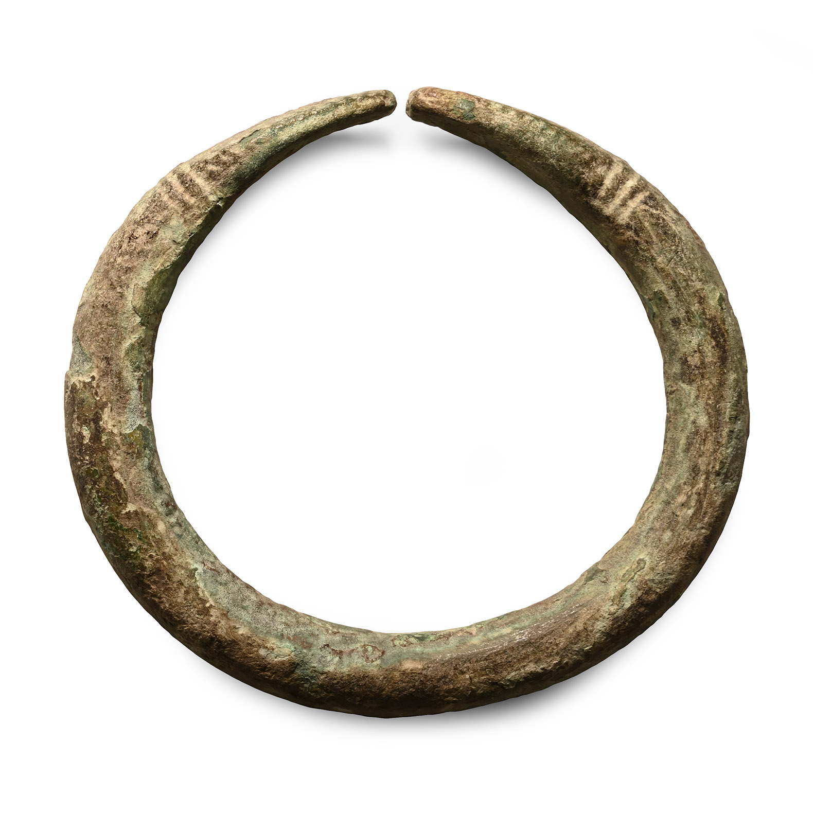 Heavy Luristan Bronze Snake-Headed Armlet
