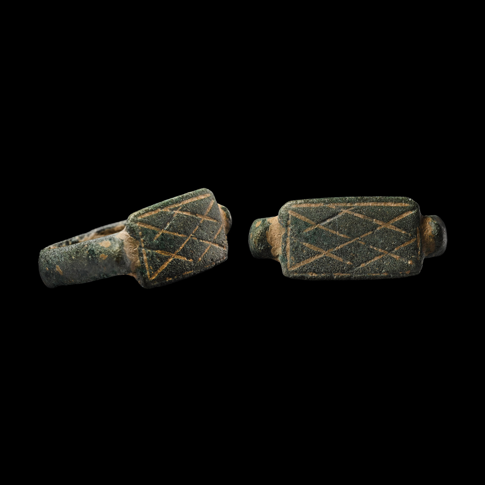 Greek Bronze Ring with Pattern