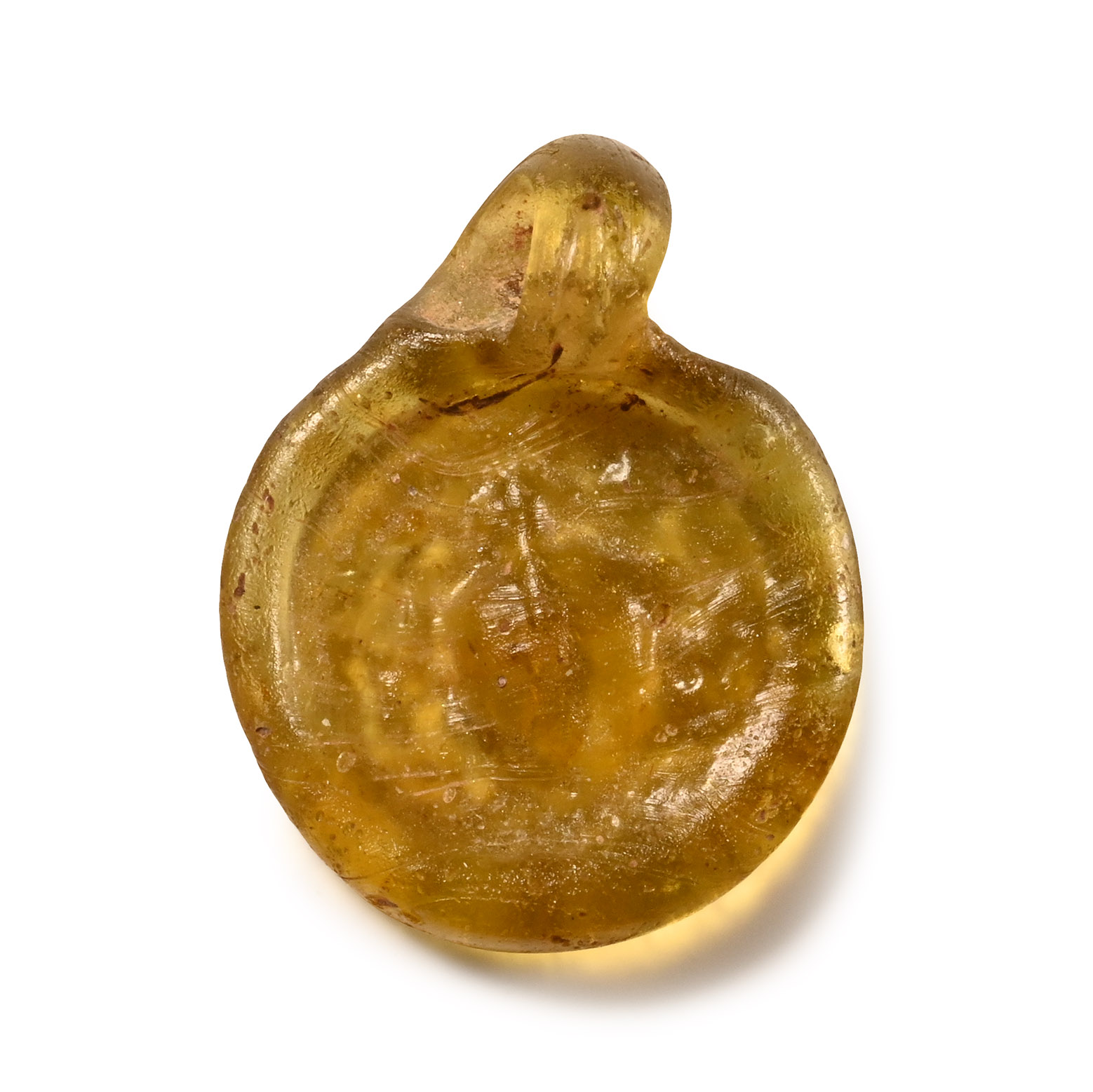 Late Roman Glass Frog Pendant