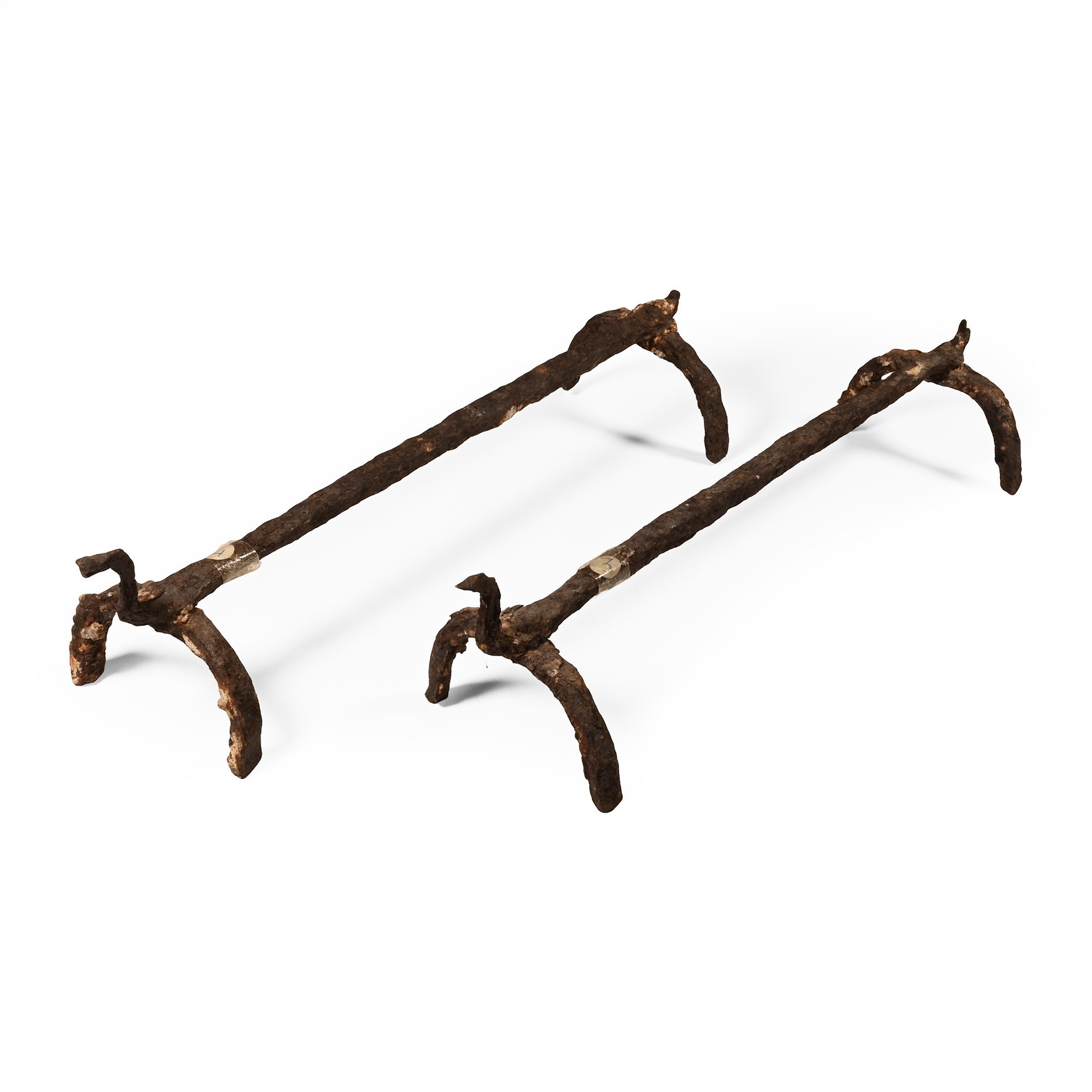 Medieval Iron Fire Dog Pair