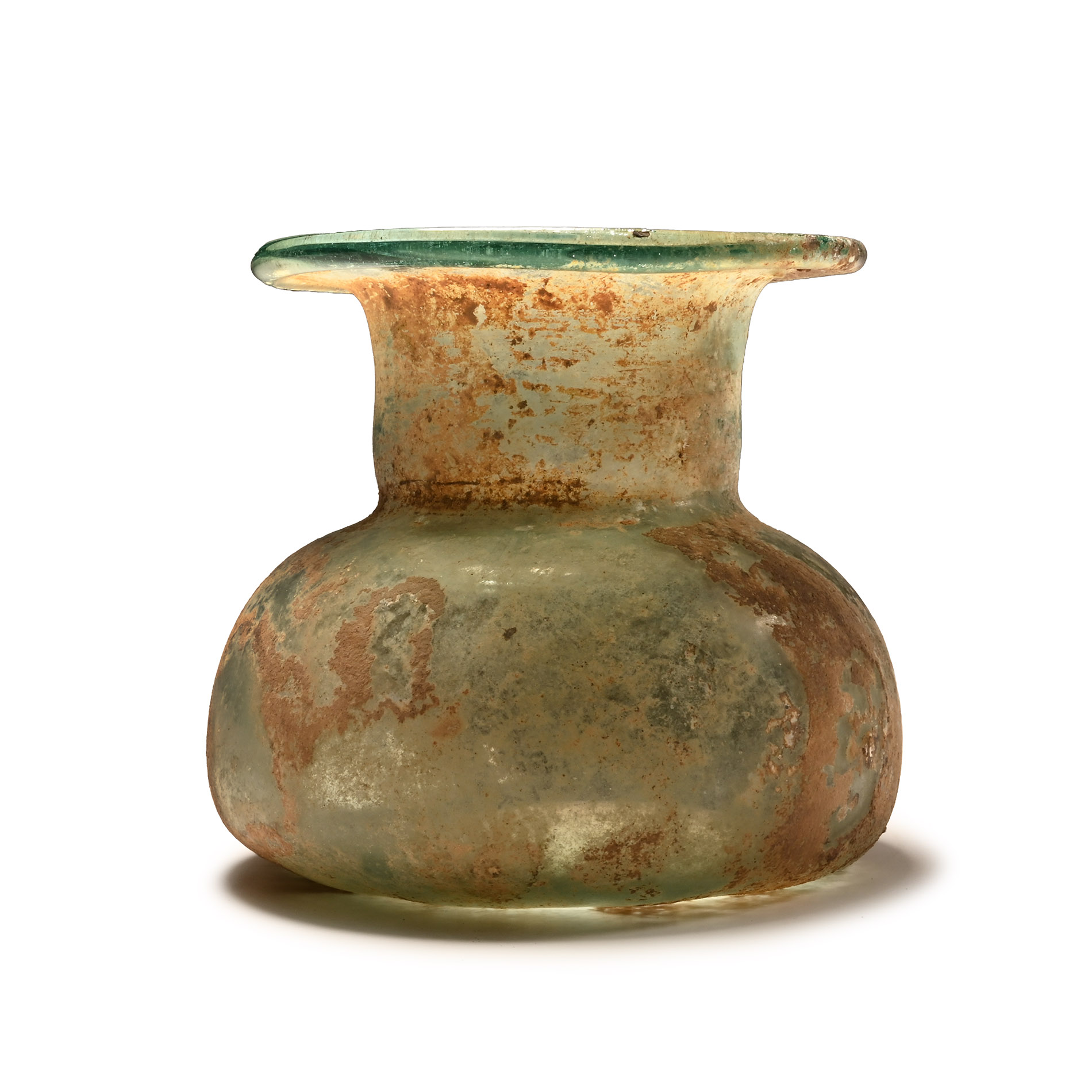 Roman Glass Candlestick Bottle