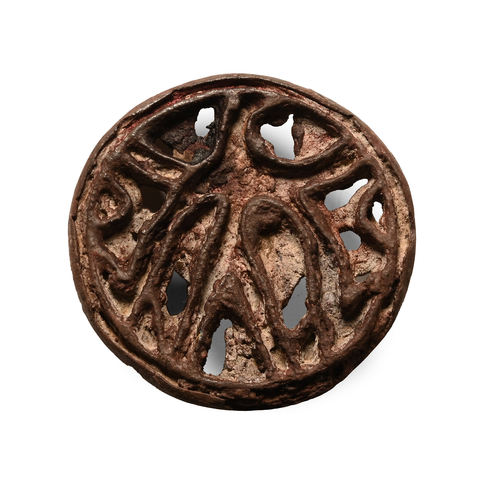 West Central Asian Bronze Stamp Seal with Human Figure