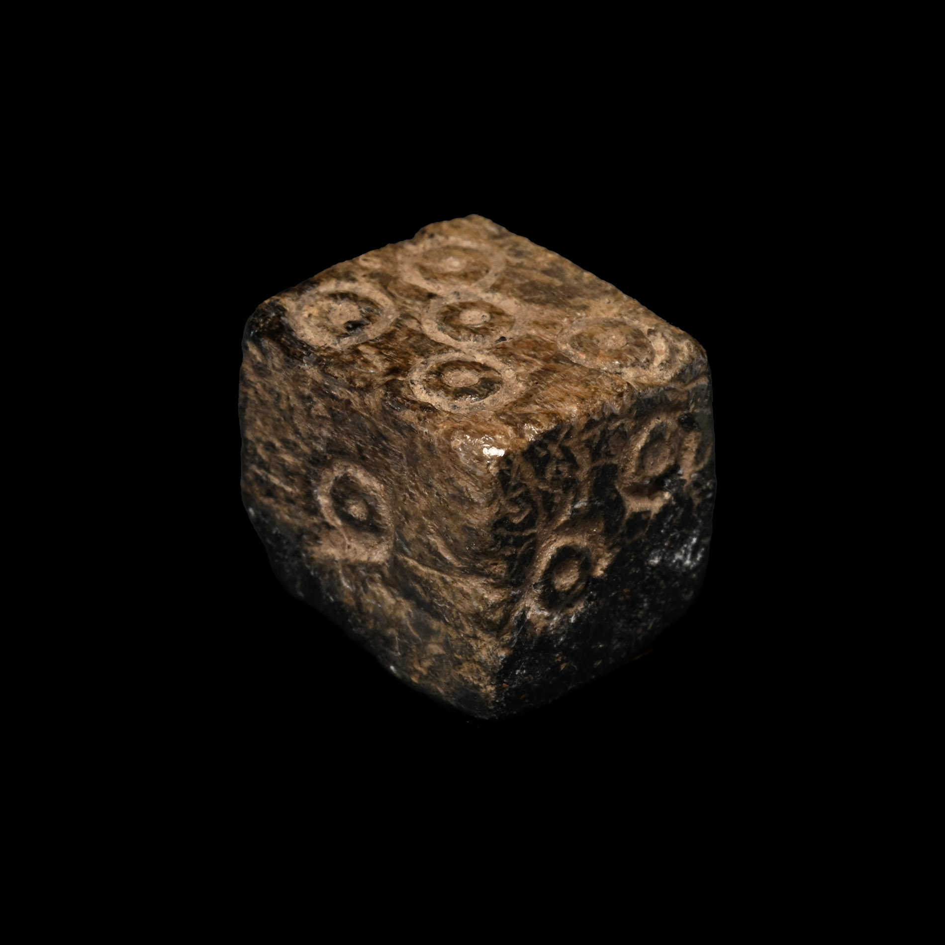 Roman 'Lancashire' Jet Dice Gaming Piece
