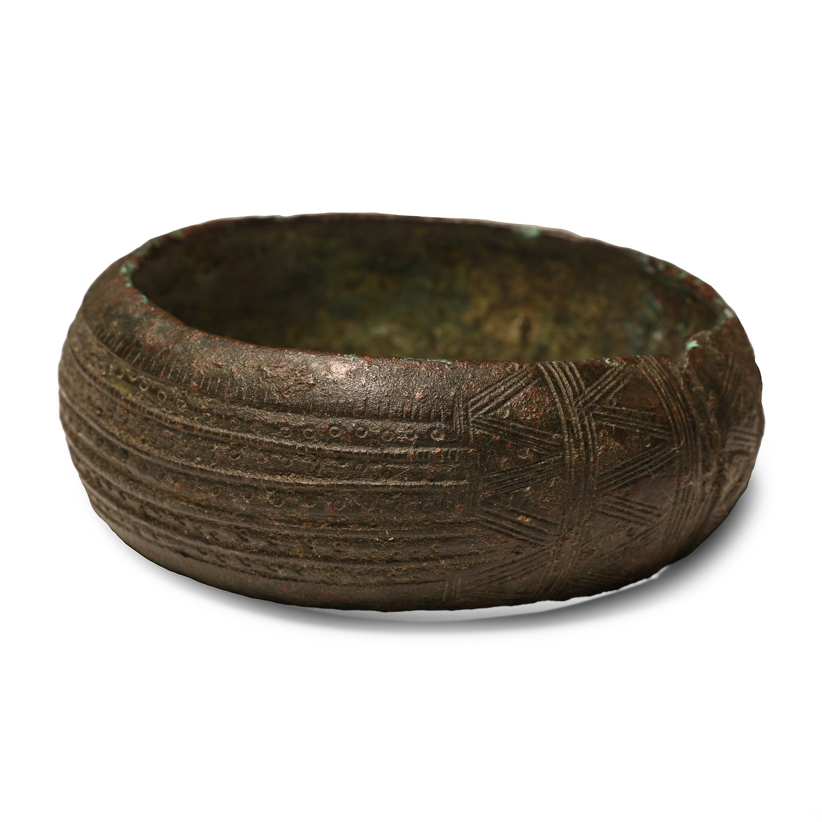 Large Anglo-Scandinavian Viking Decorated Bronze Bangle