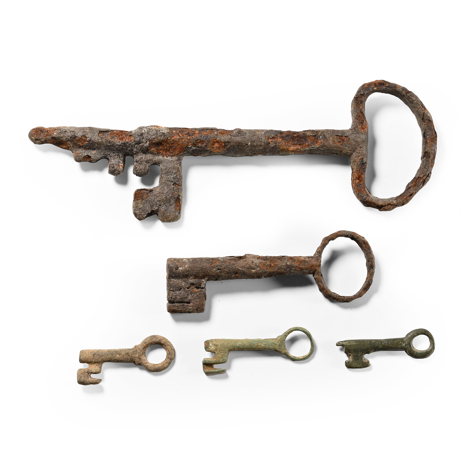 Tudor and Later Bronze and Iron Key Group