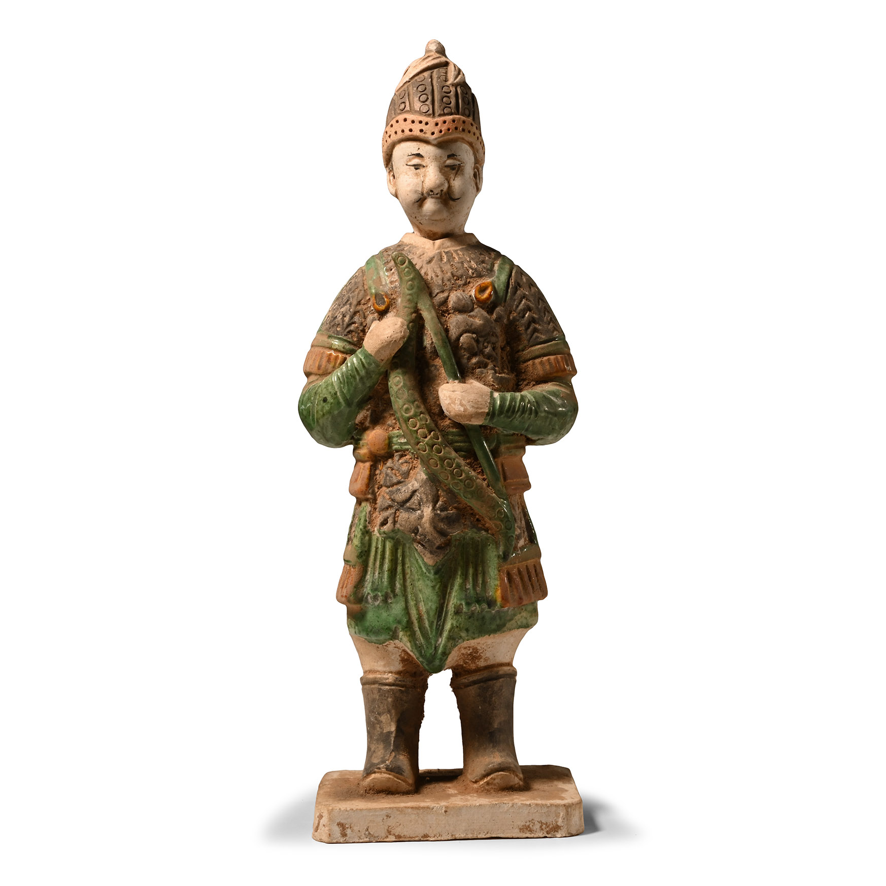 Ming Style Glazed Terracotta Archer