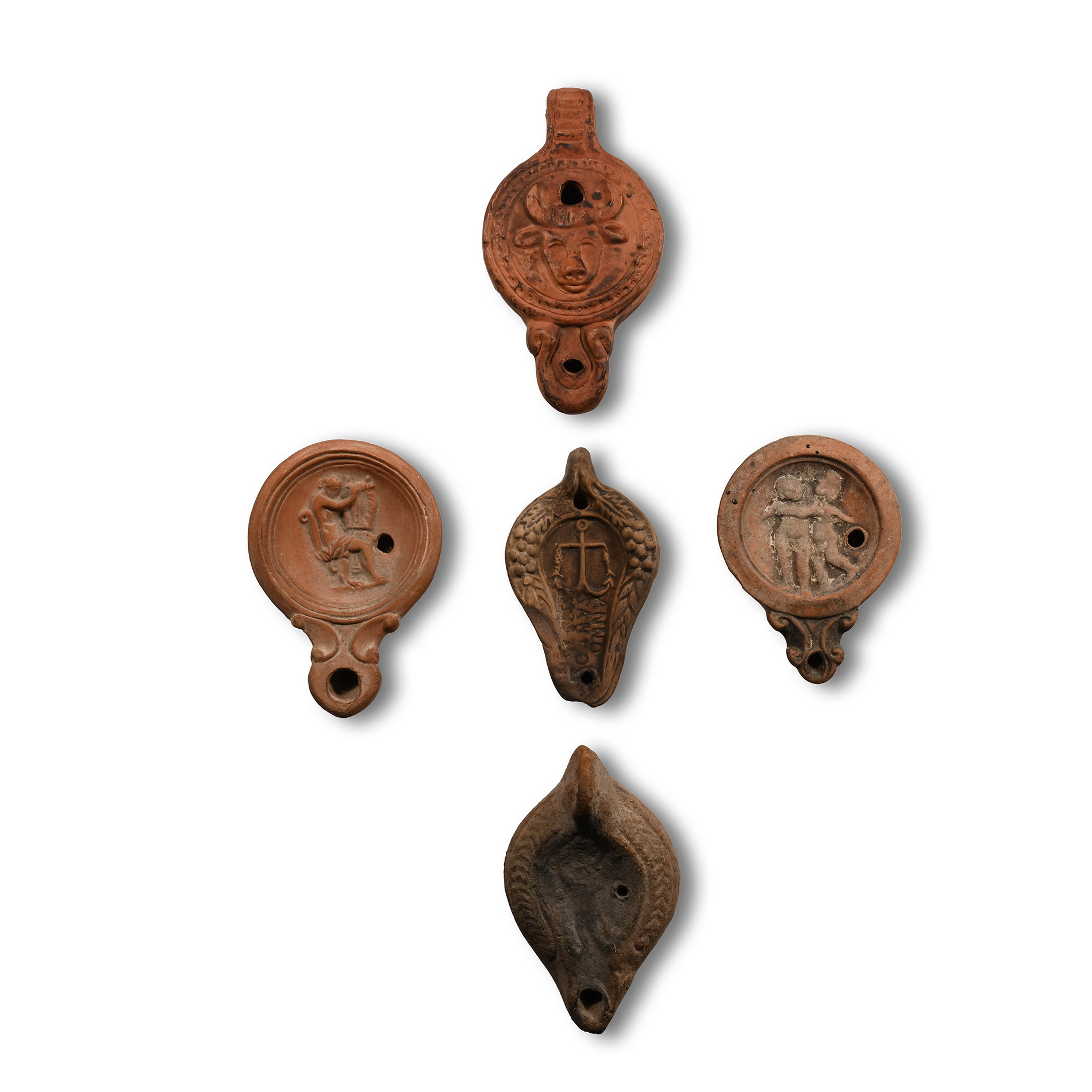 Roman Style Terracotta Oil Lamp Collection
