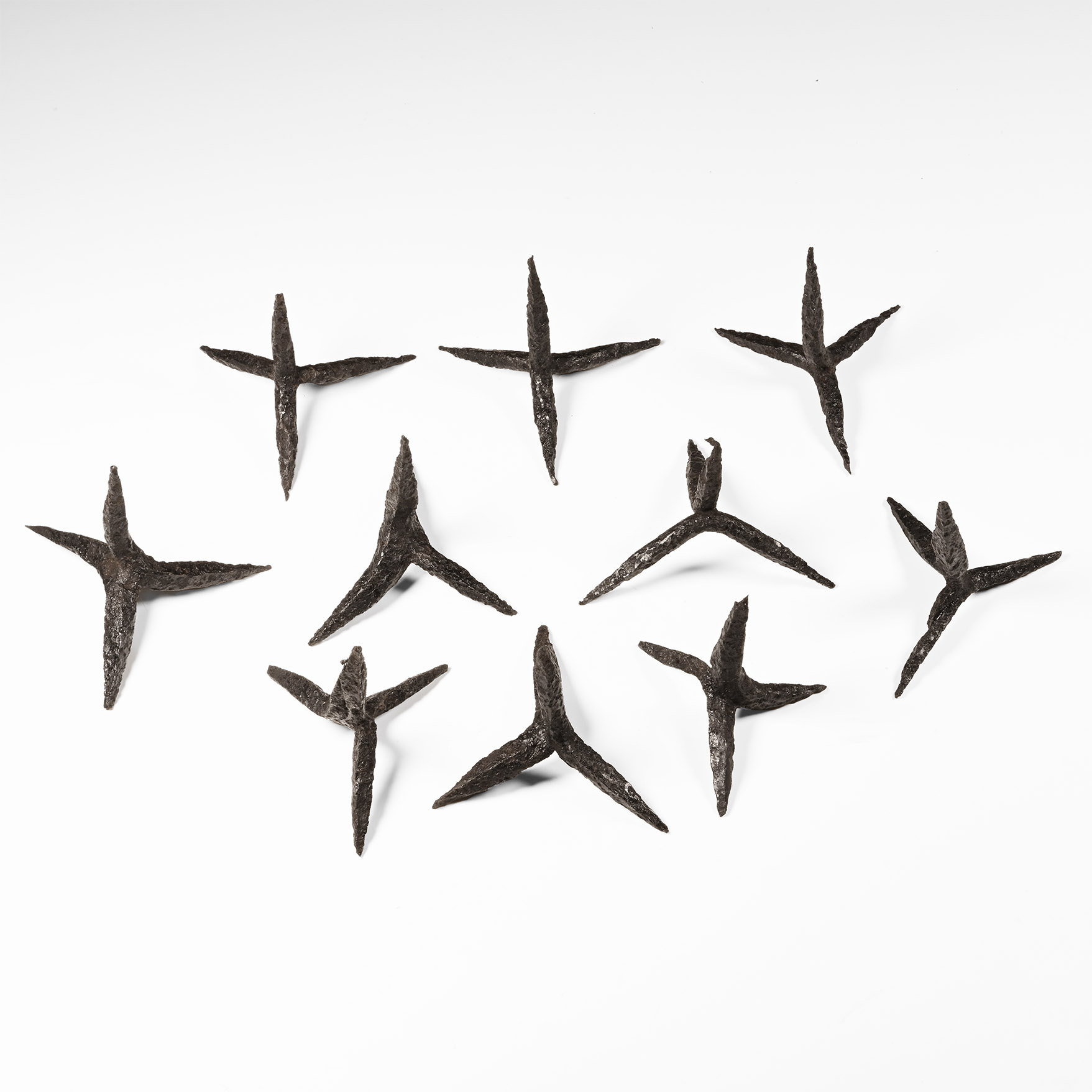 Medieval Iron Caltrop Anti-Cavalry Group