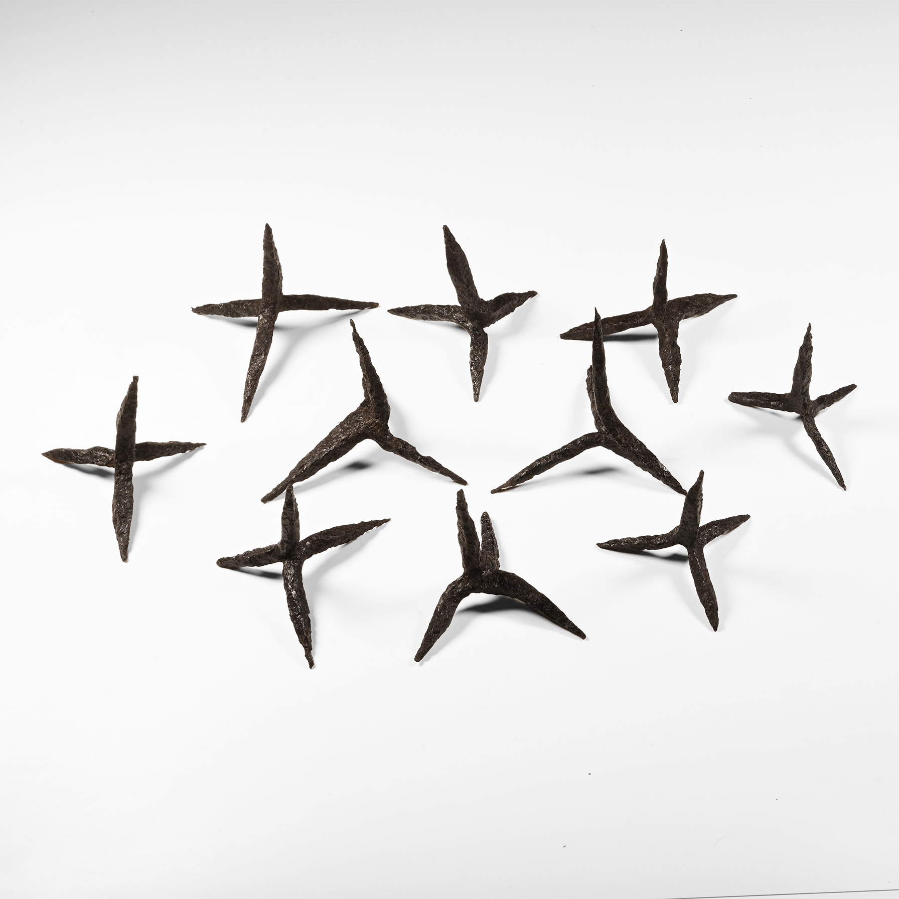 Medieval Iron Caltrop Anti-Cavalry Group