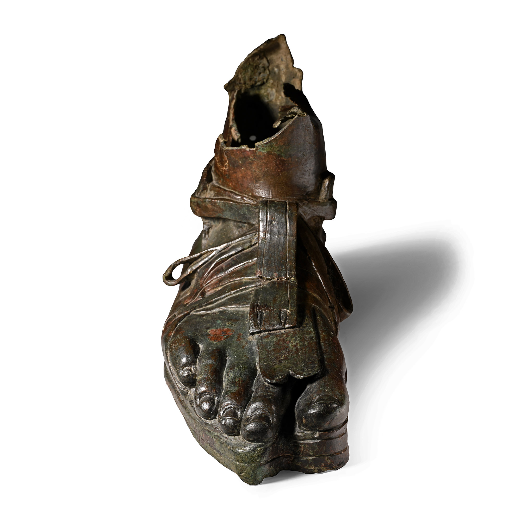 Larger Than Life-Size Roman Bronze Sandaled Foot