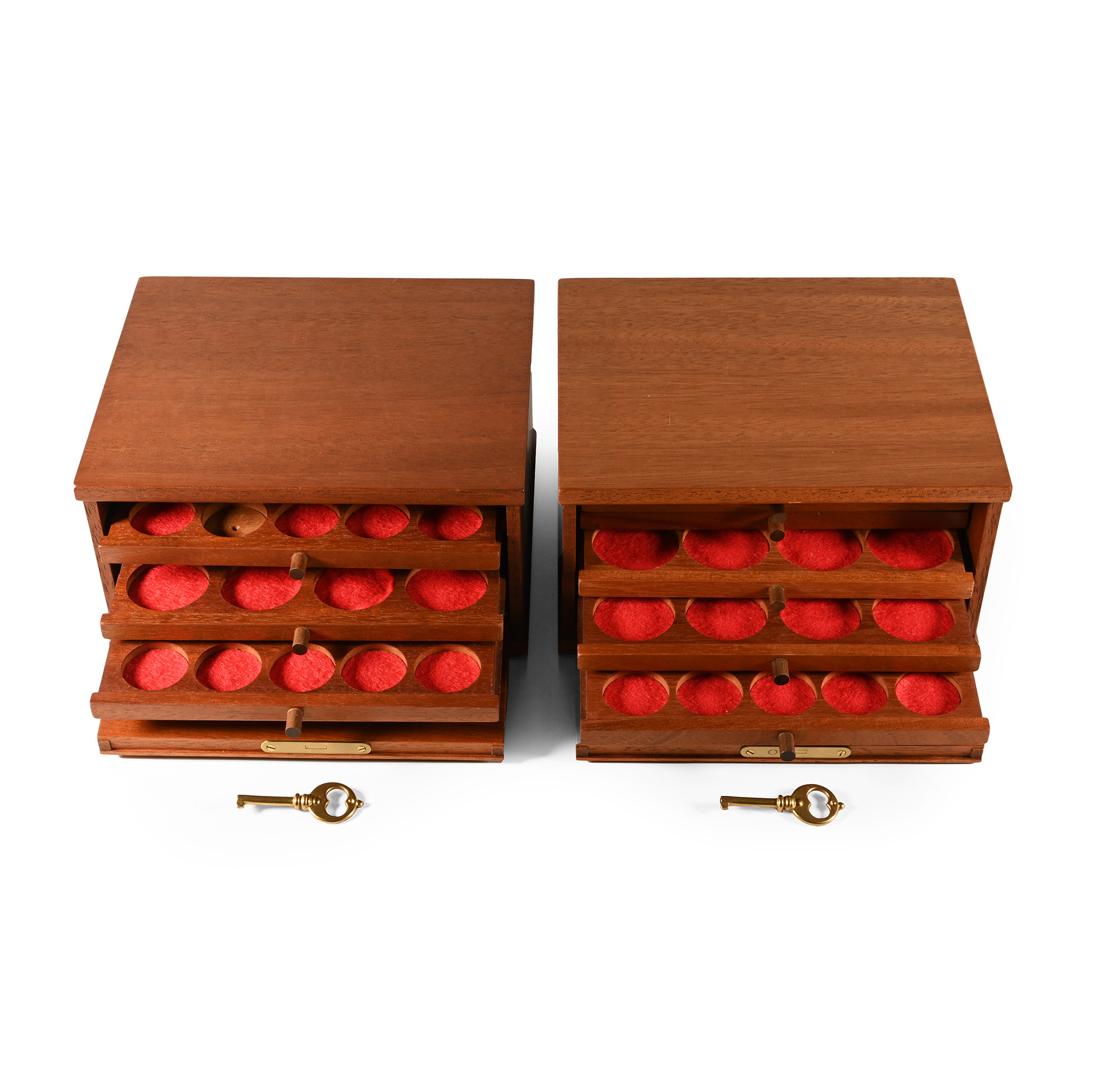 Antique Collectors' Cabinet Pair