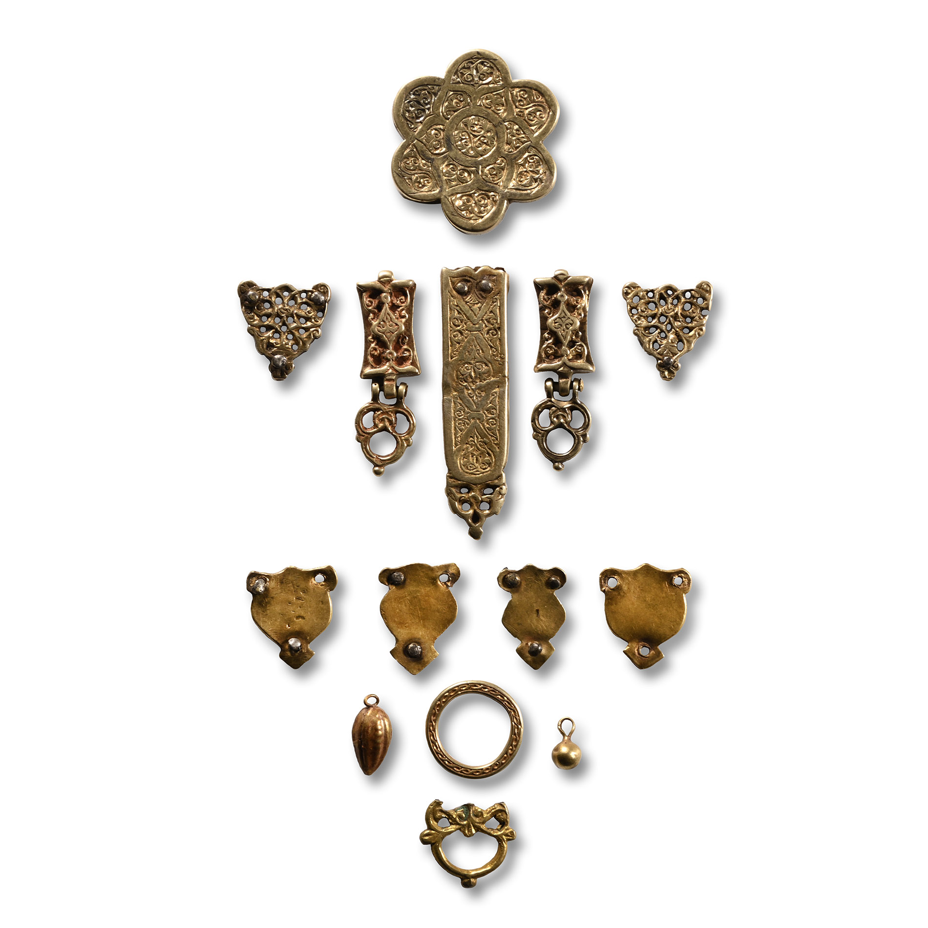 Golden Horde Belt Buckle and Fittings Group