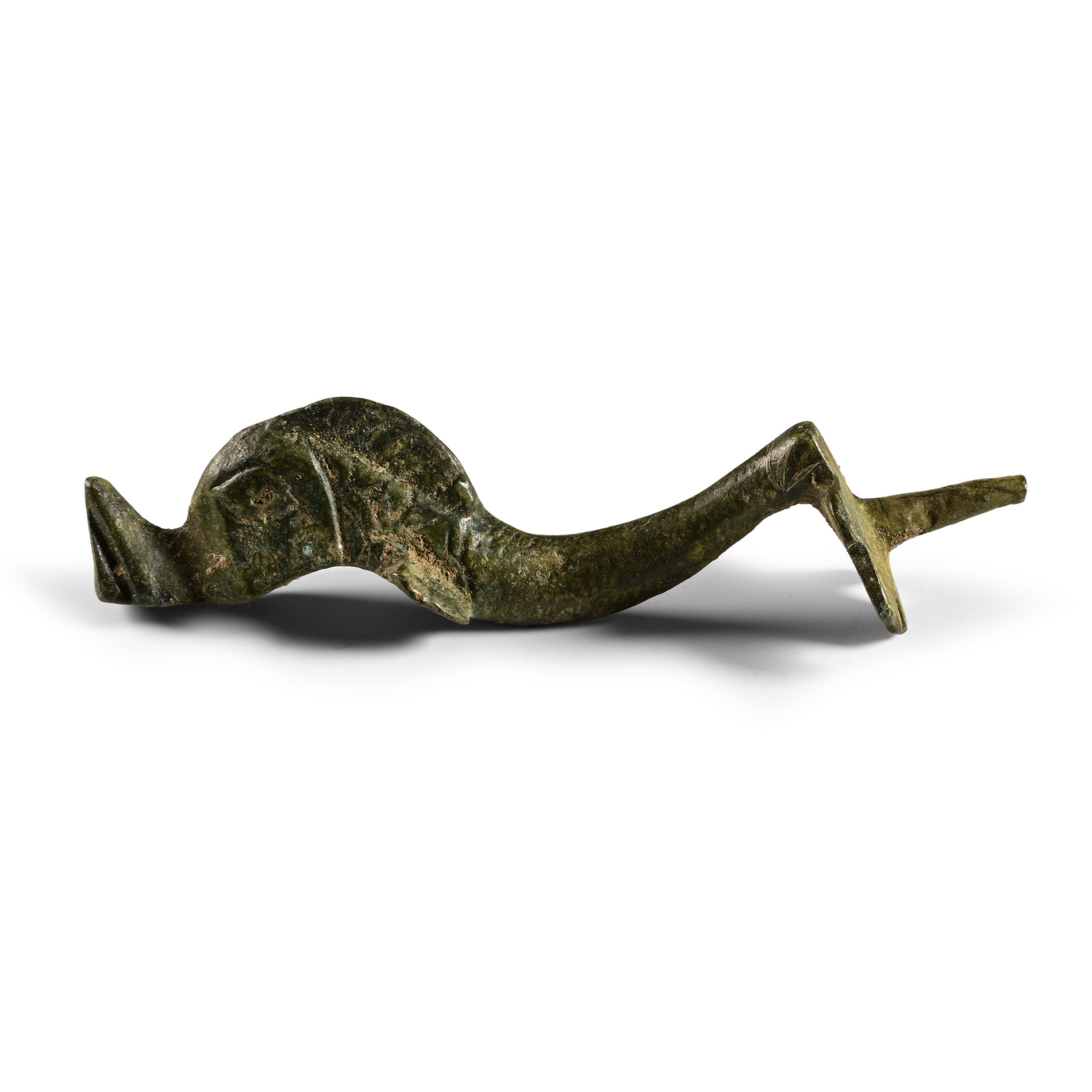 Roman Bronze Dolphin Furniture Mount