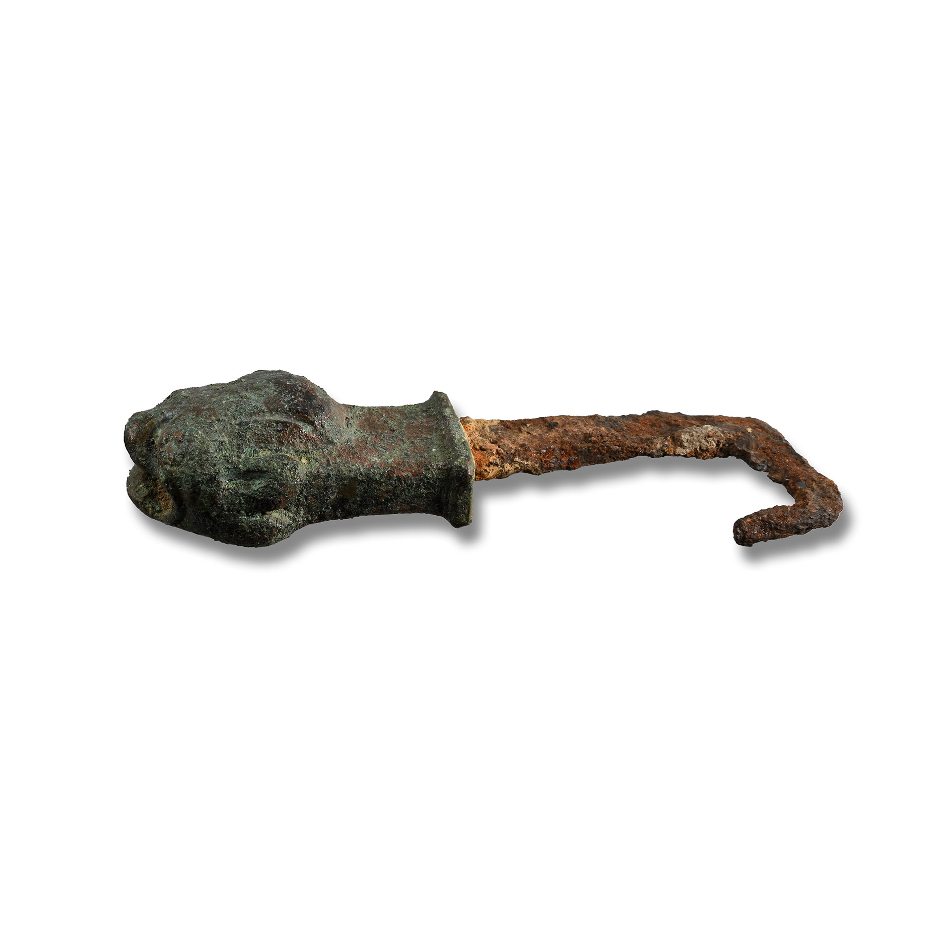 Roman Key with Bear's Head Handle