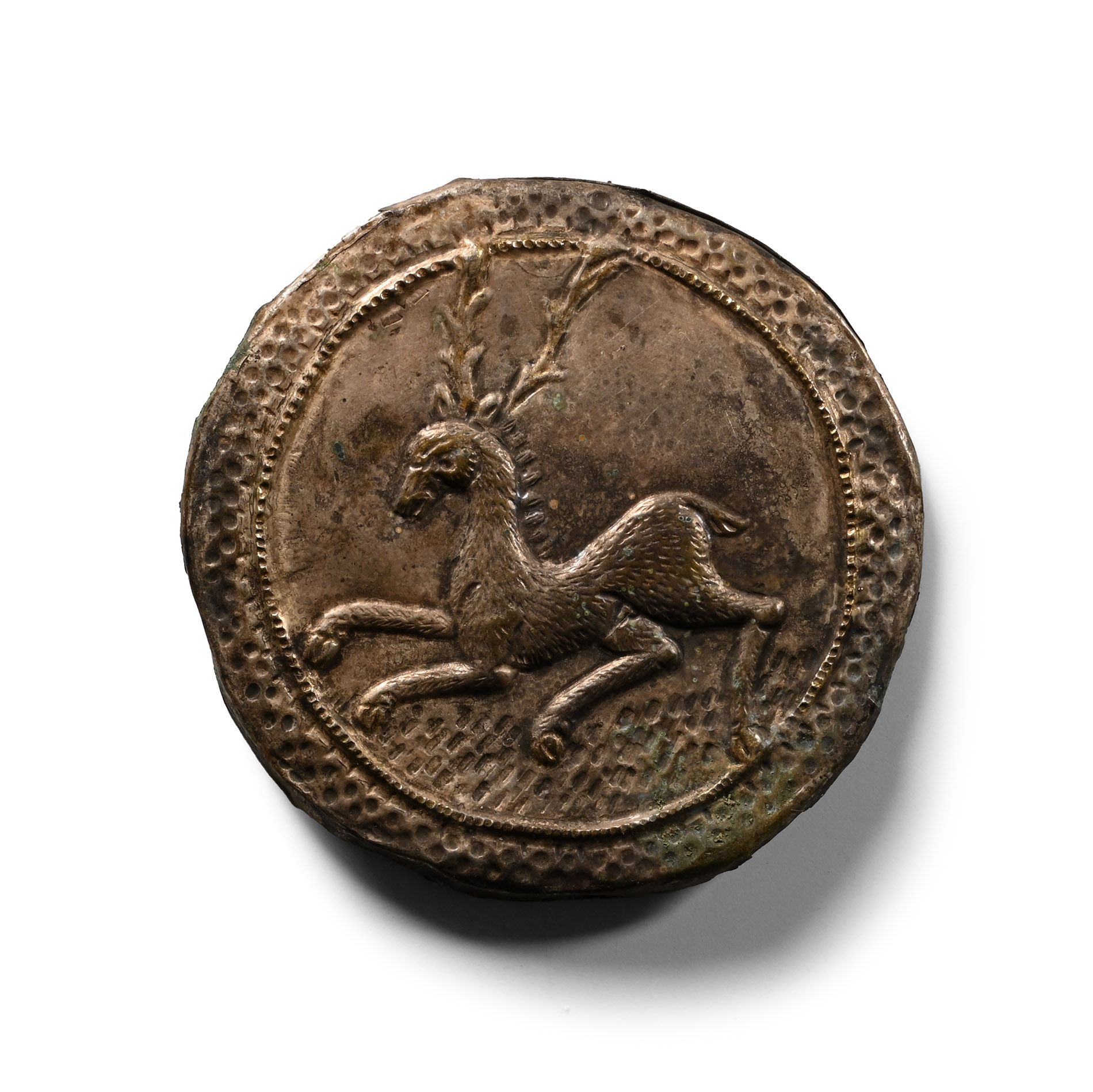 Medieval Silver Stag Mount