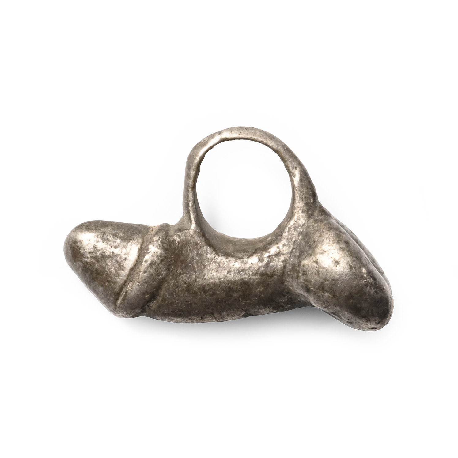 Roman Silver Phallic Pendant