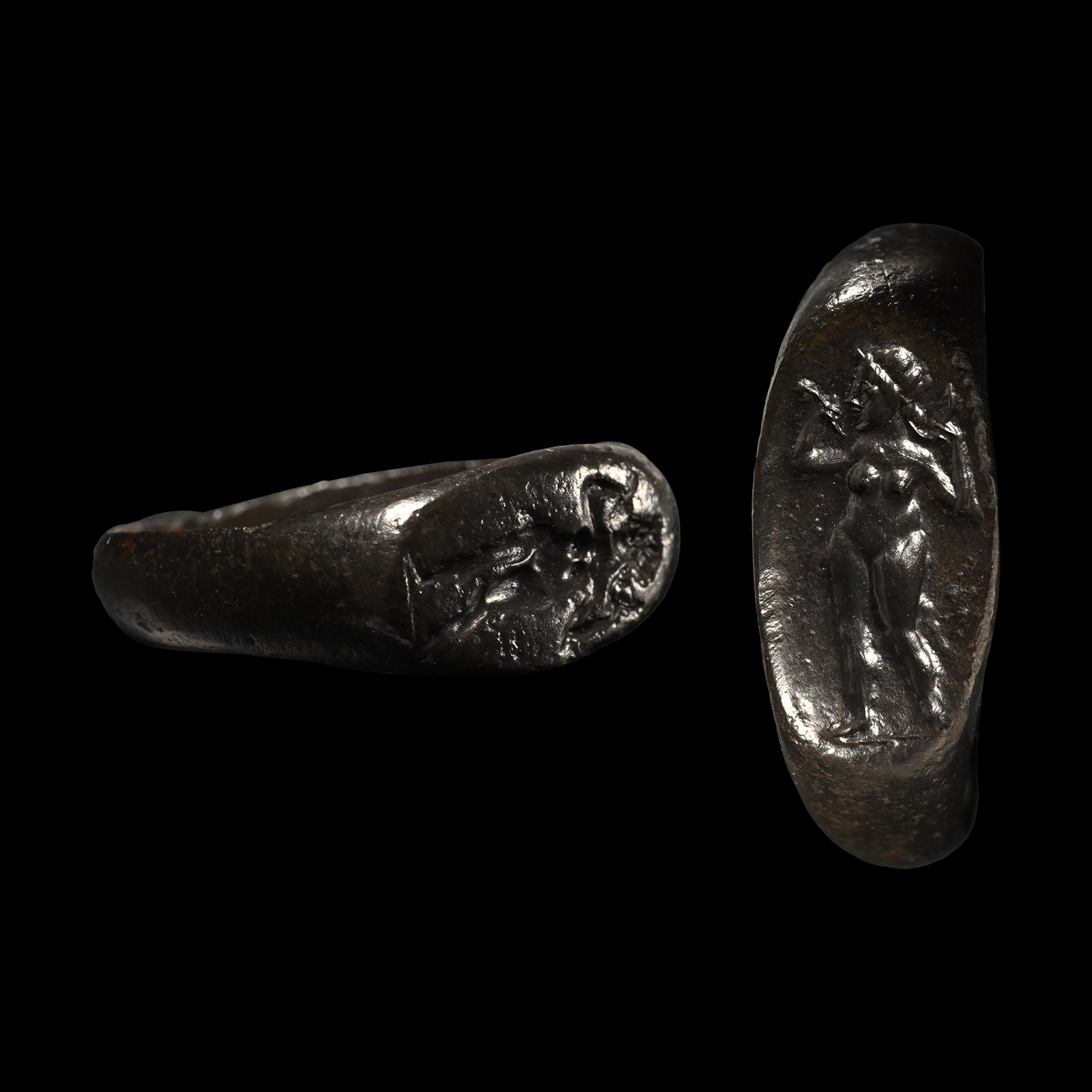 Roman Bronze Ring with Venus