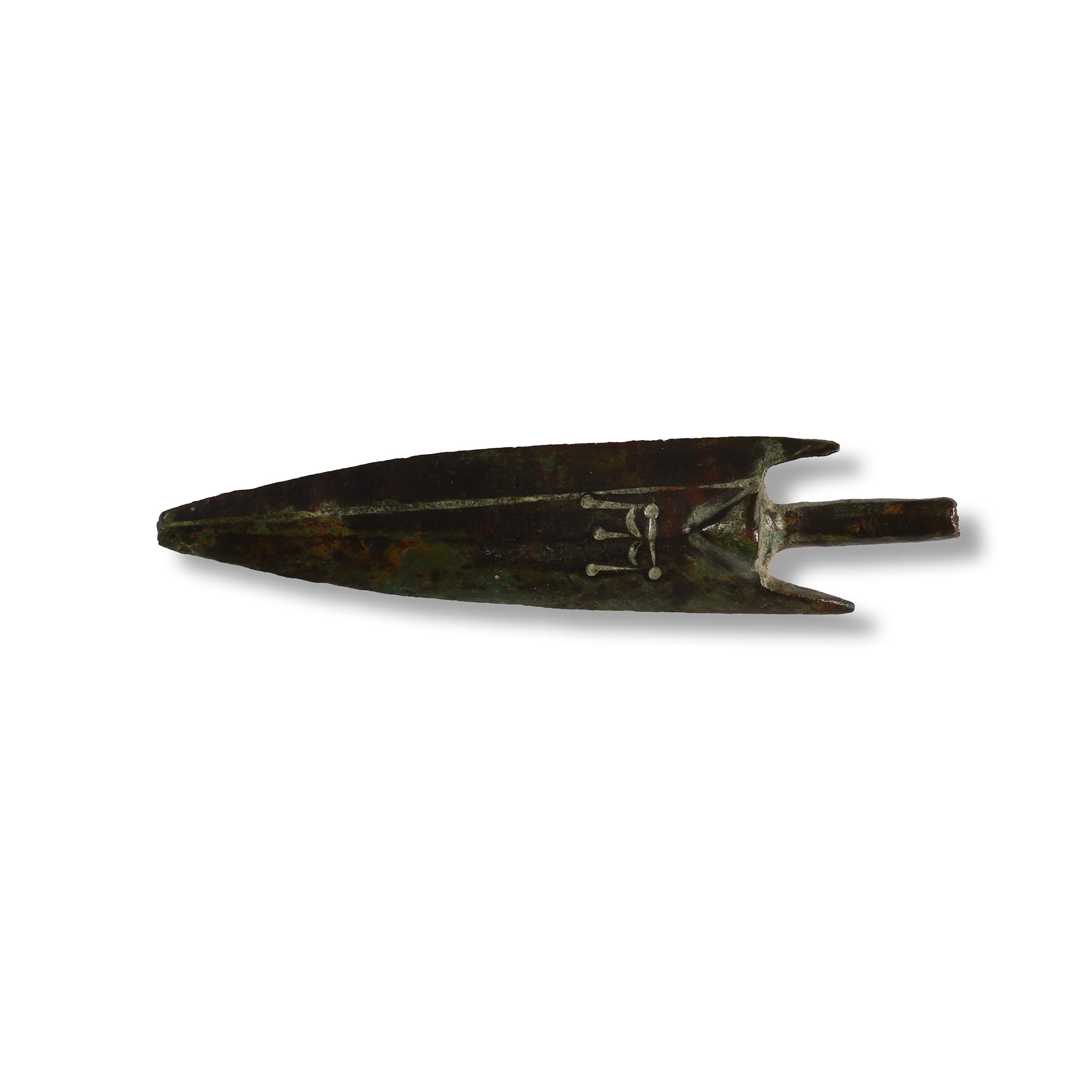 Greek Bronze Arrowhead with Maker's Mark