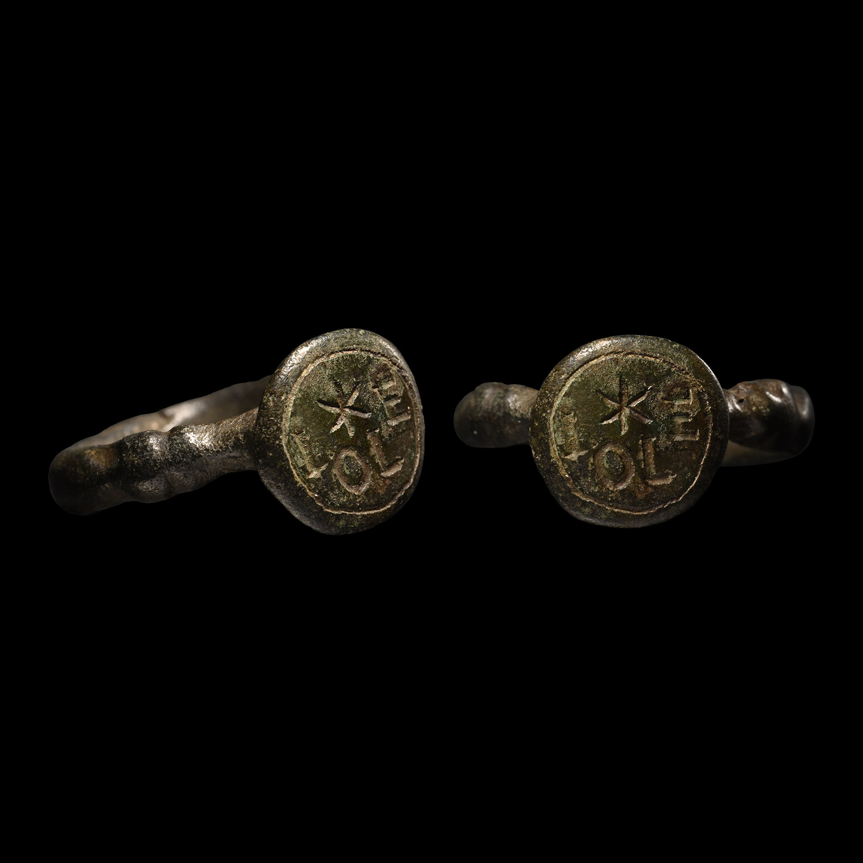 Medieval Bronze Ring with Star